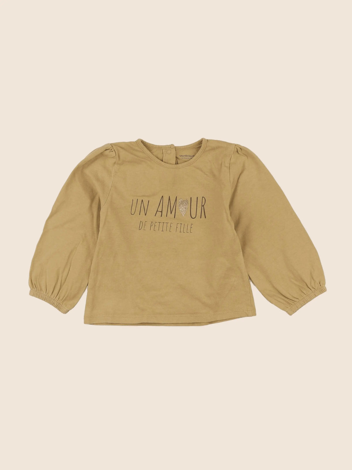 Vertbaudet - tee-shirt jaune - 2 ans