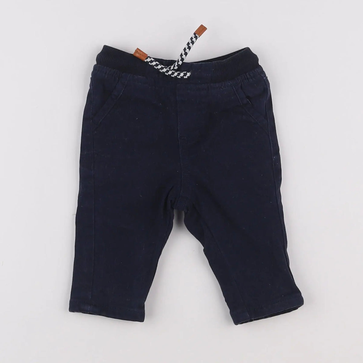 Vertbaudet - pantalon doublé bleu - 3 mois