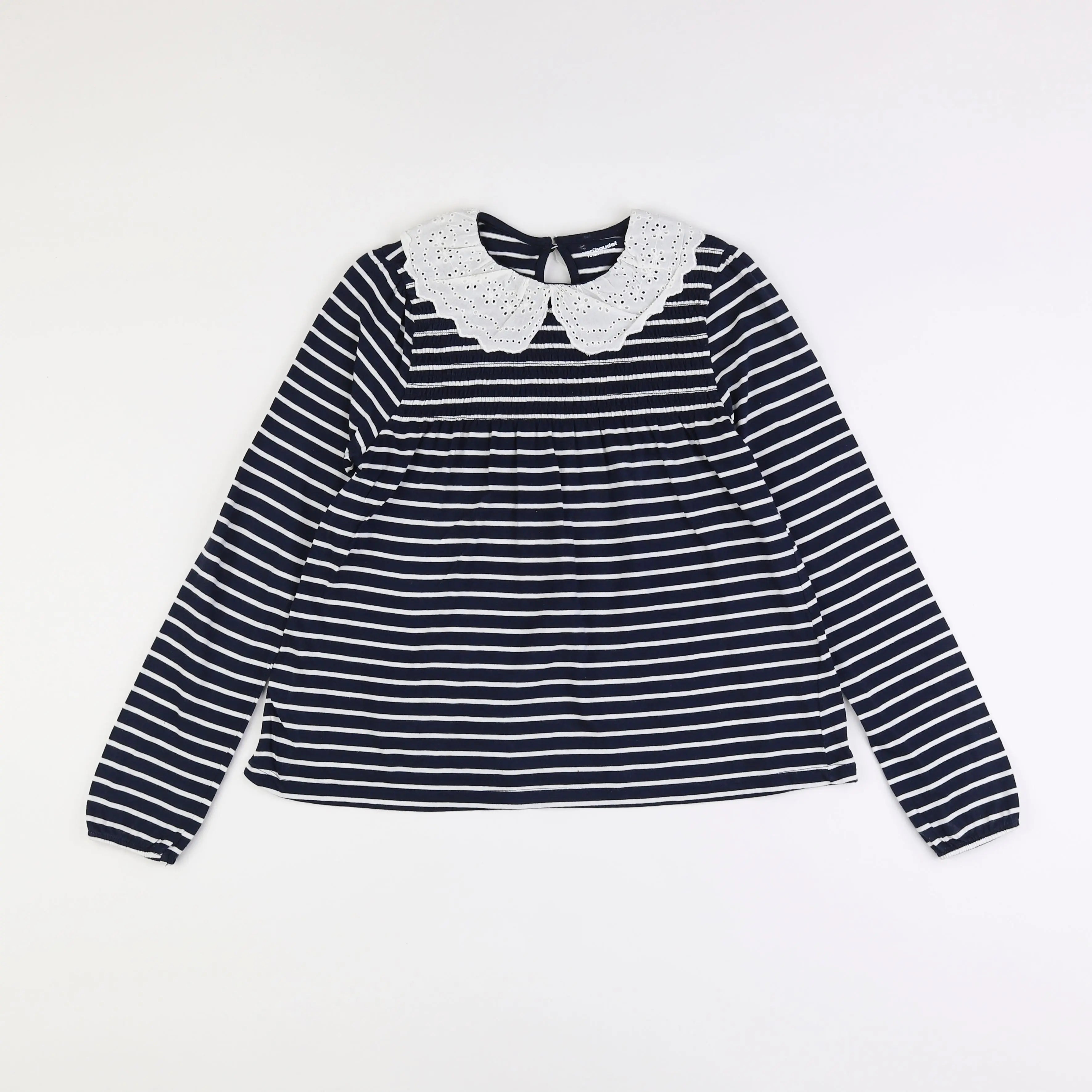 Vertbaudet - tee-shirt bleu, blanc - 12 ans