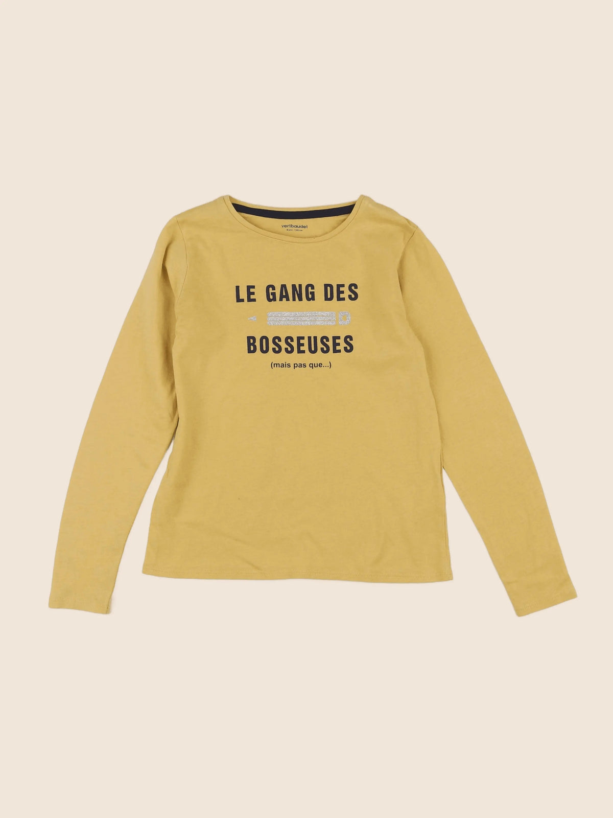 Vertbaudet - tee-shirt jaune - 8 ans