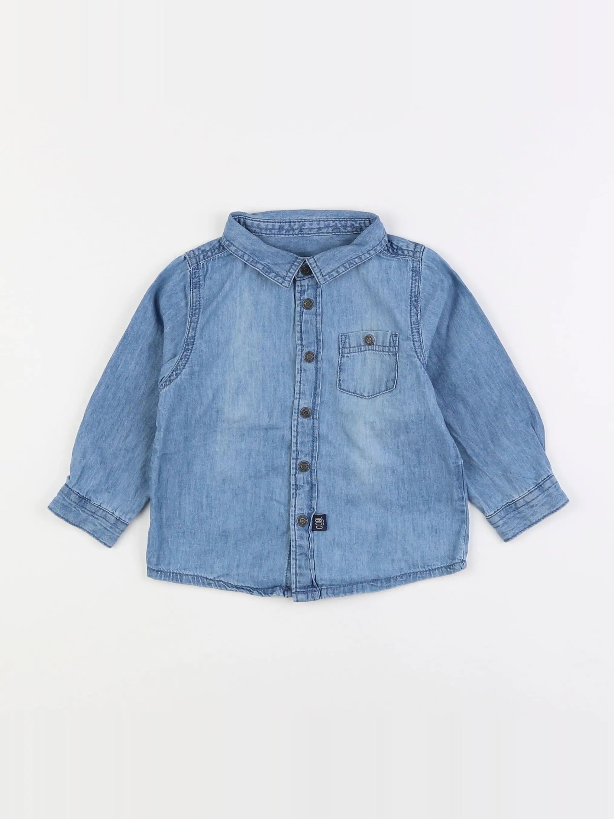 Vertbaudet - chemise bleu - 18 mois