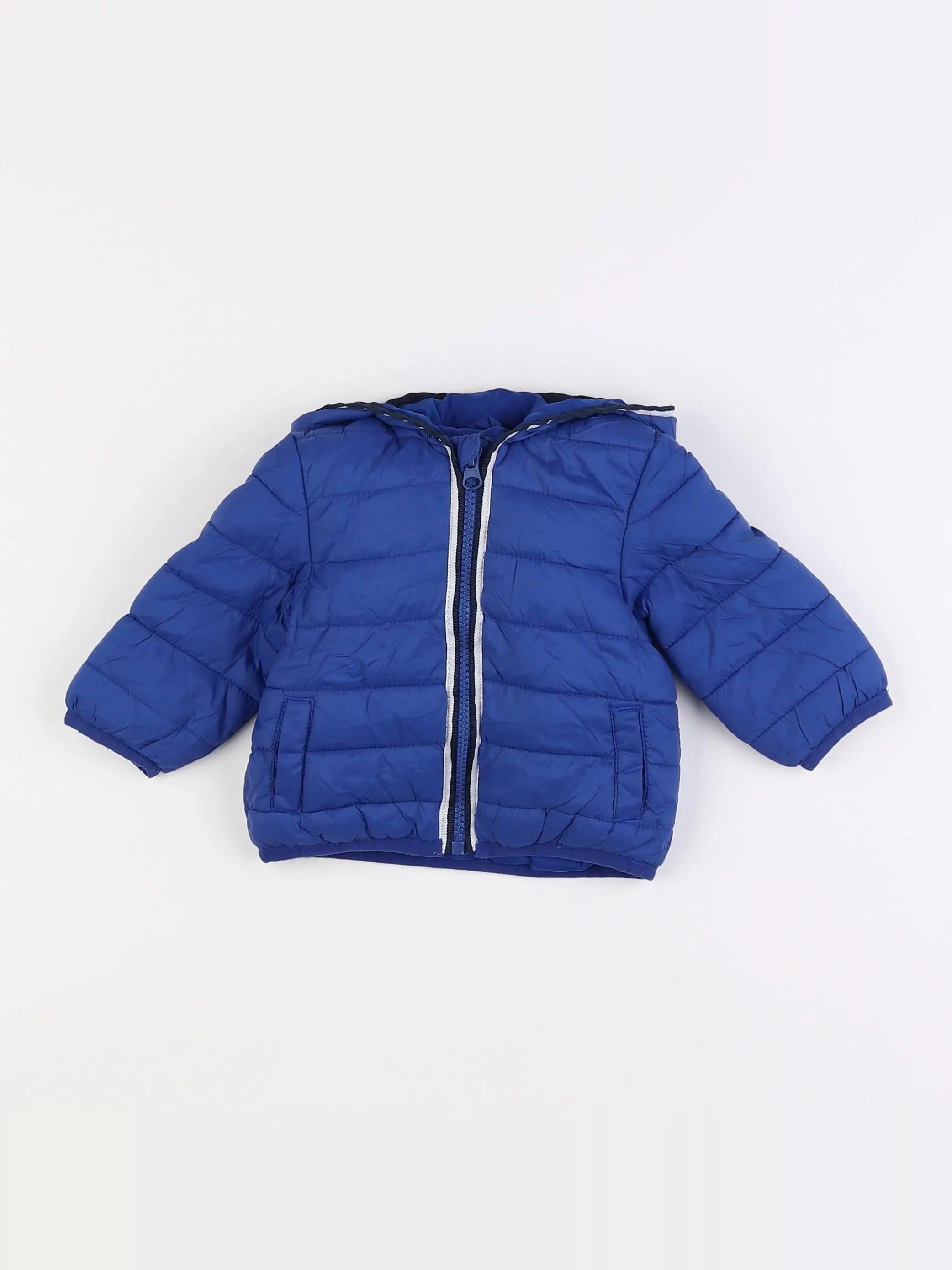 Vertbaudet - doudoune bleu - 6 mois