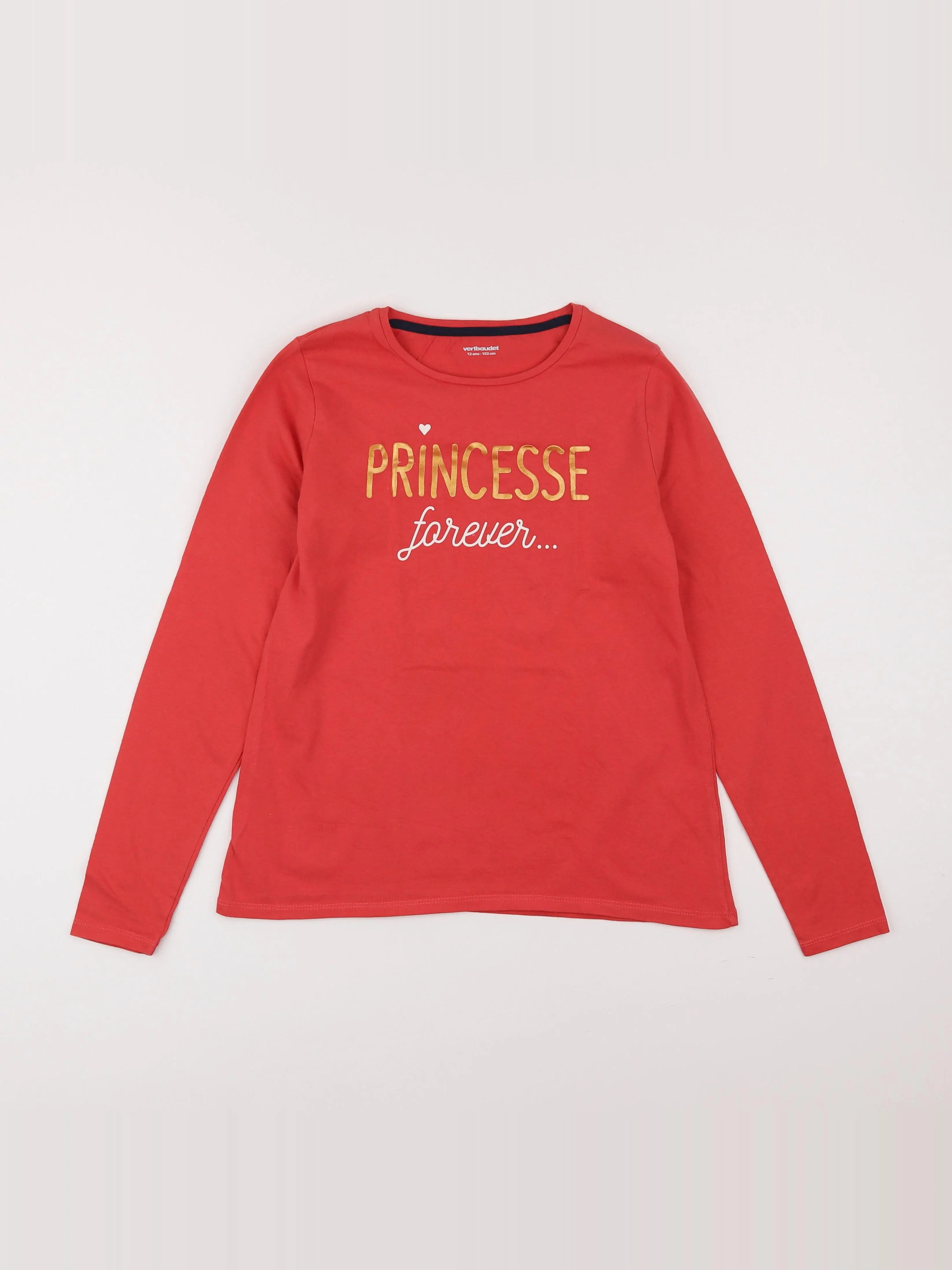 Vertbaudet - tee-shirt rouge - 12 ans
