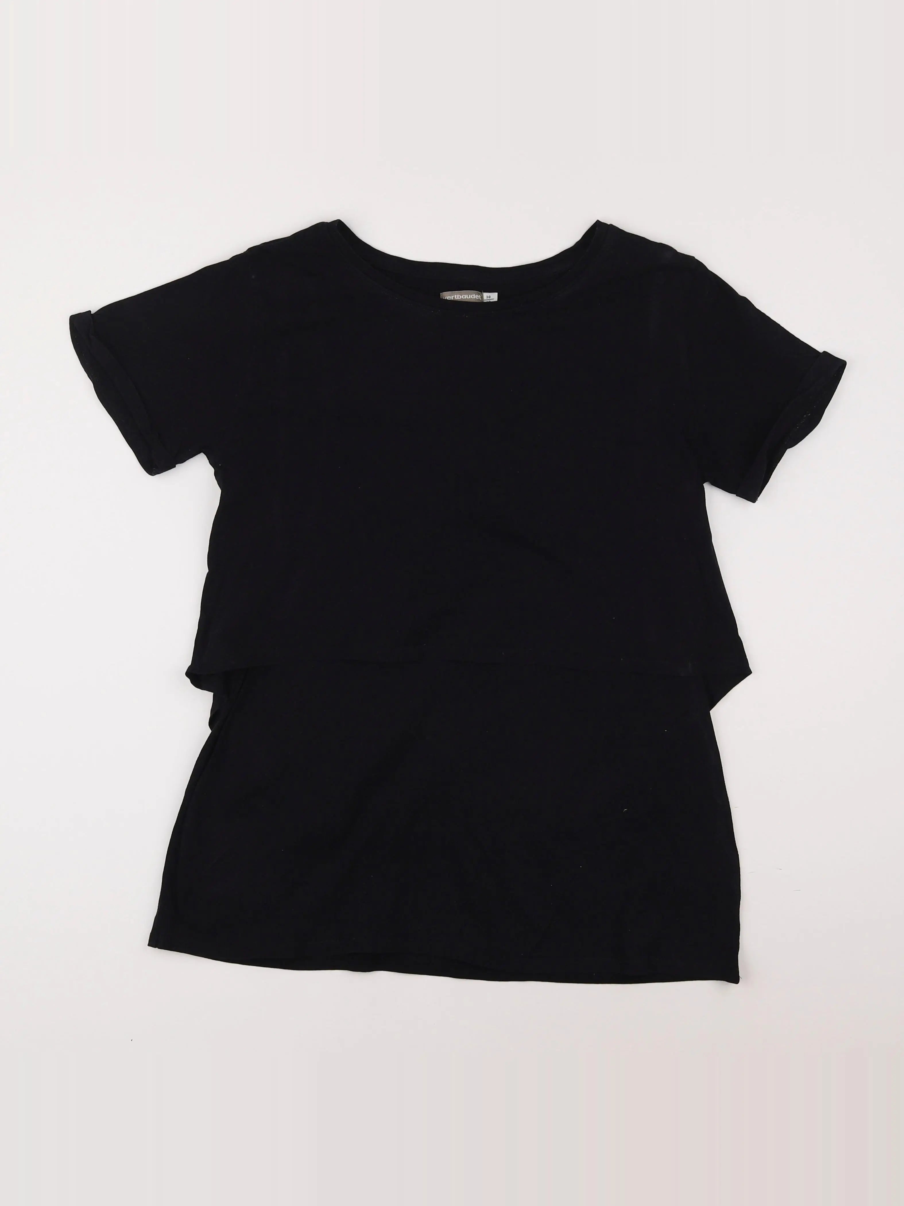 Vertbaudet - tee-shirt grossesse noir - 38 à 40