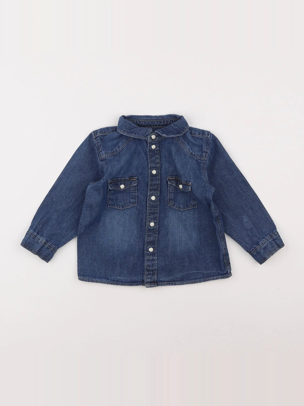 H&M - chemise bleu - 9/12 mois