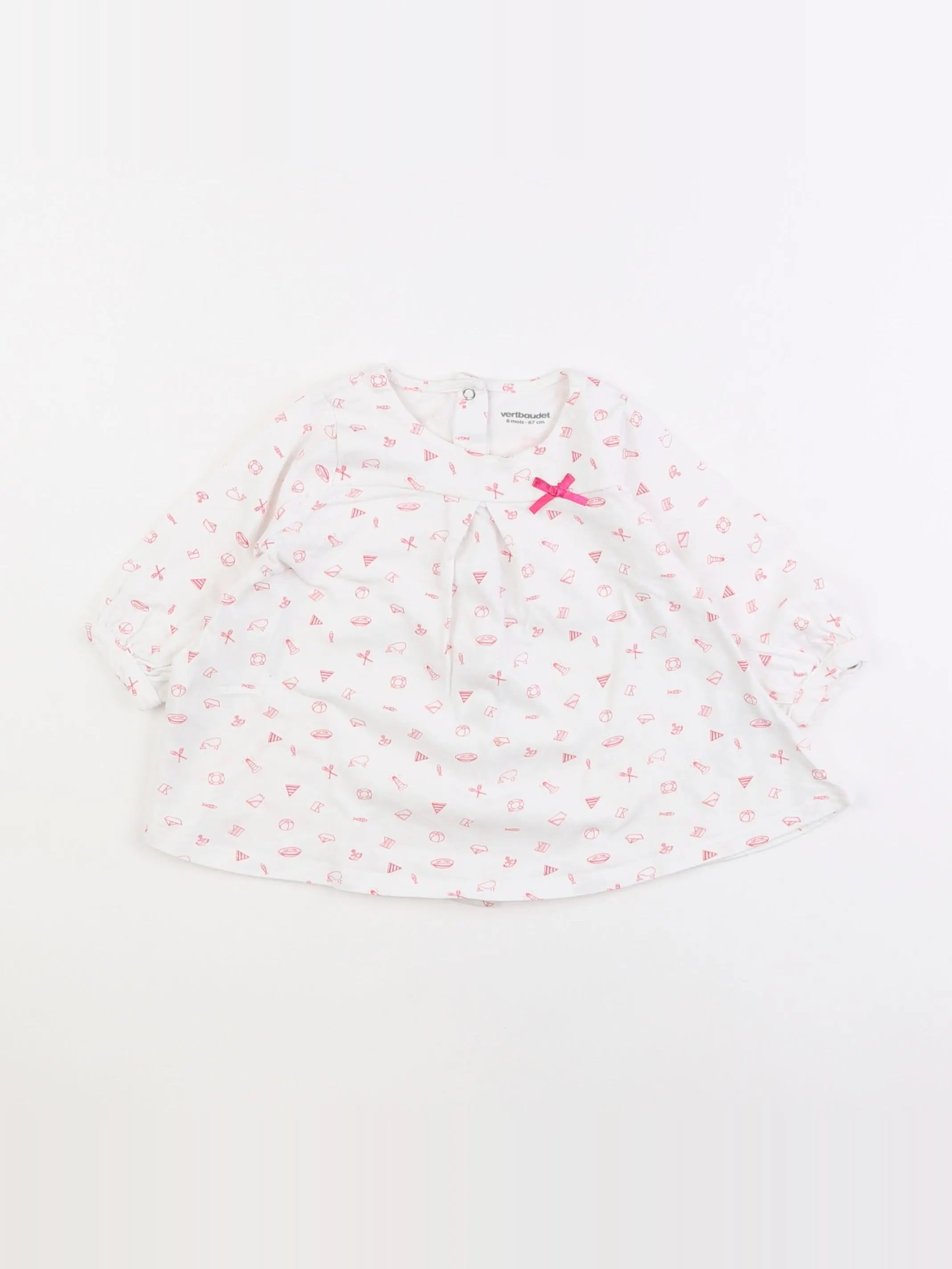 Vertbaudet - robe blanc - 6 mois