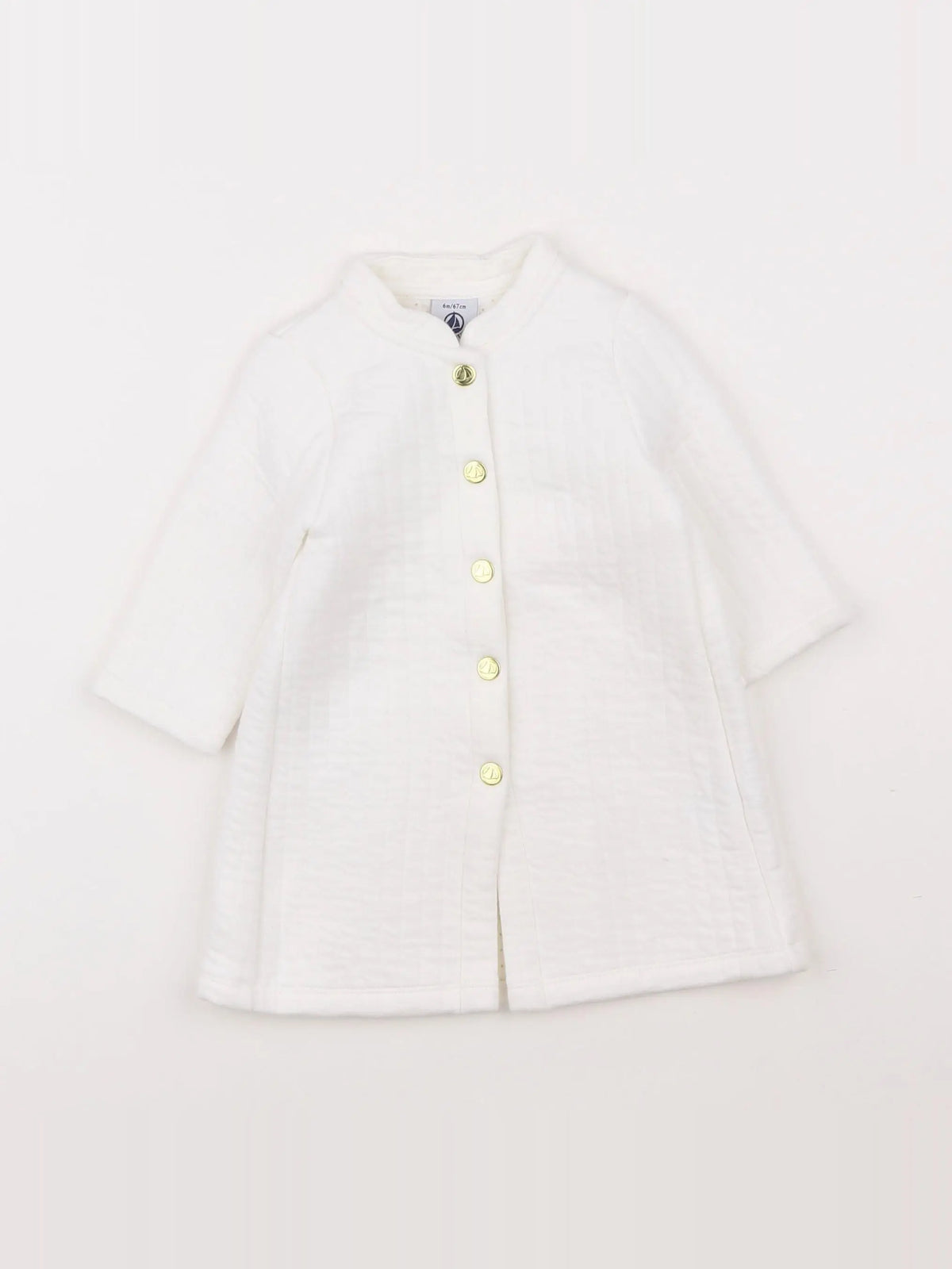 Petit Bateau - veste blanc - 6 mois