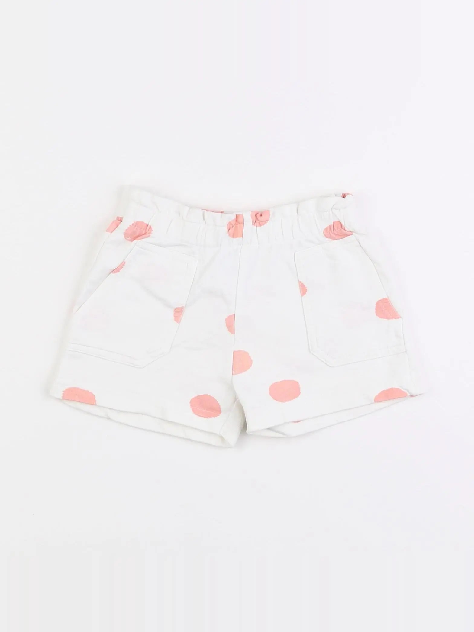 La Redoute - short blanc, rose - 18 mois