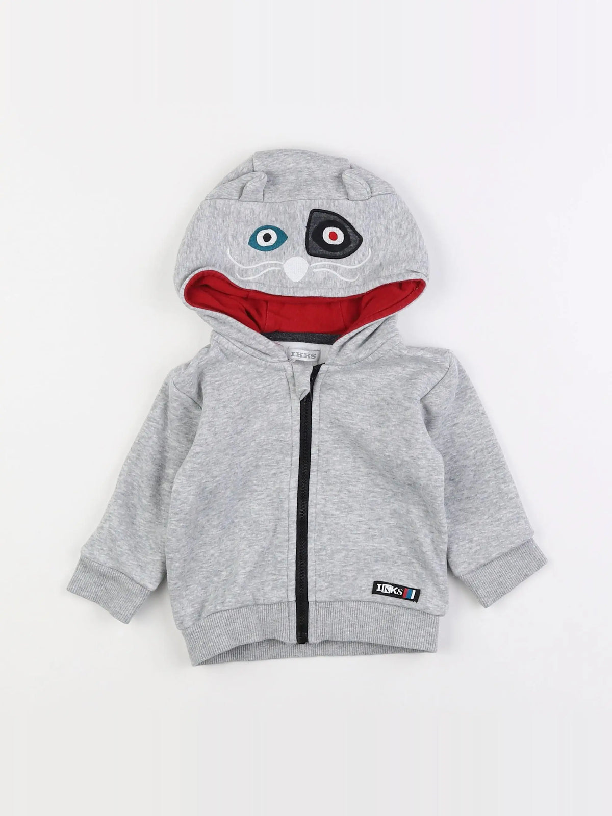 IKKS - sweat gris - 6 mois