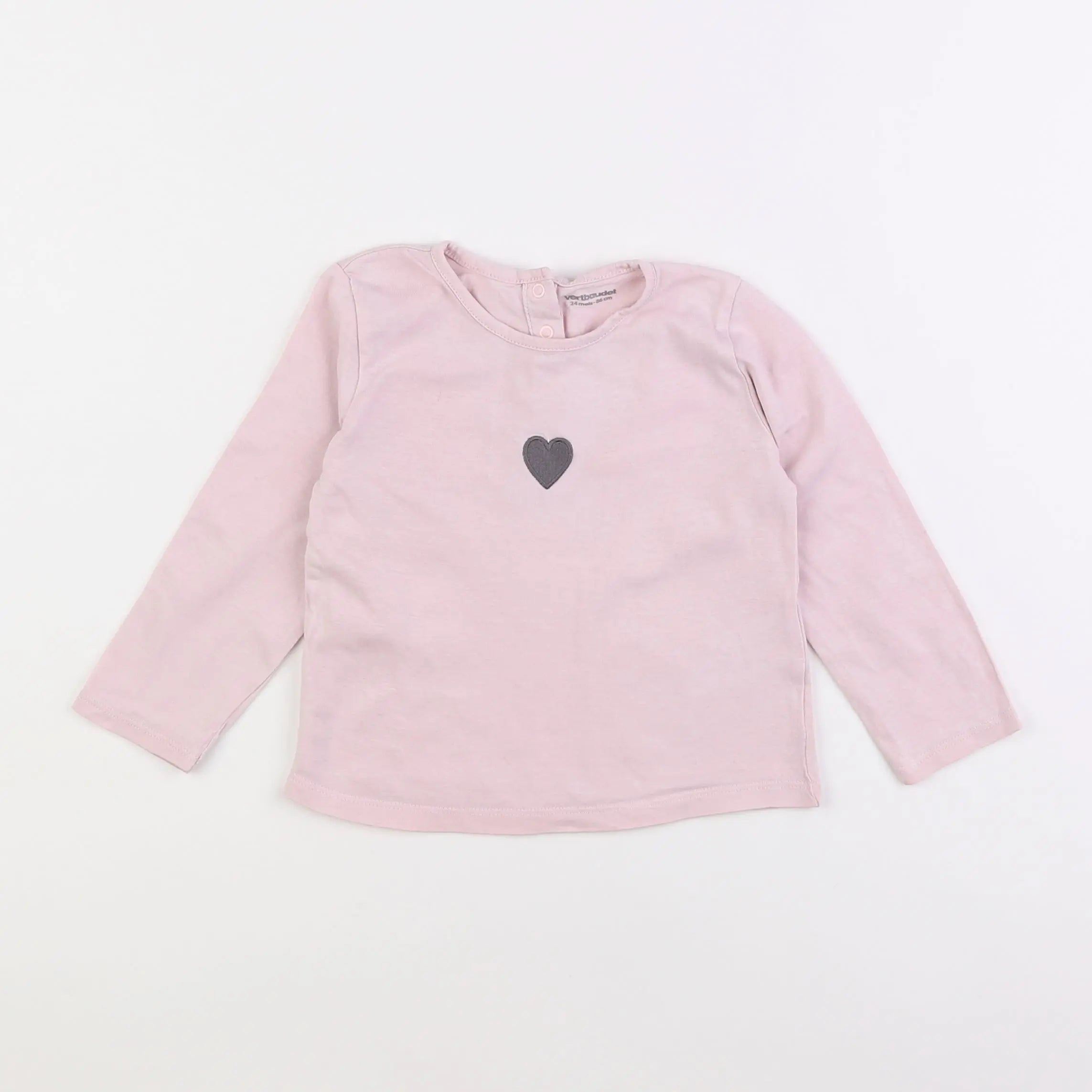 Vertbaudet - tee-shirt rose - 2 ans