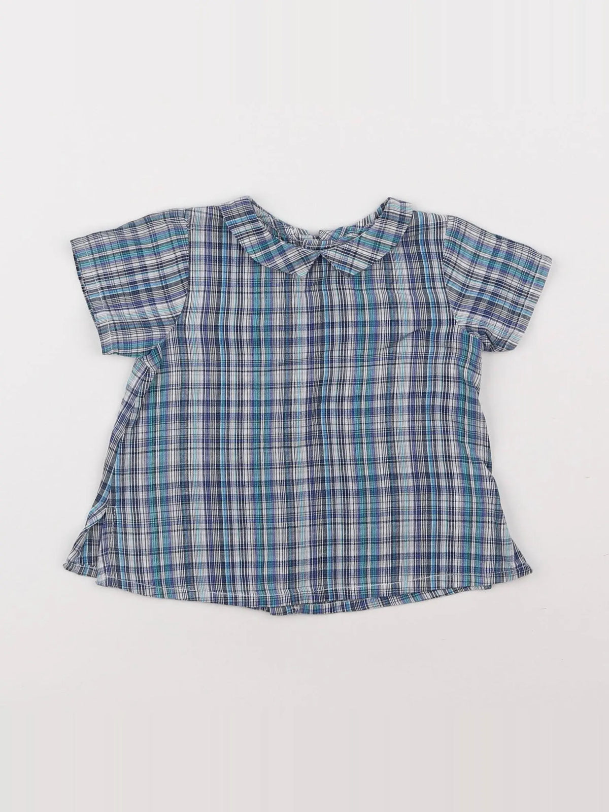 Boutchou - blouse bleu - 6 mois
