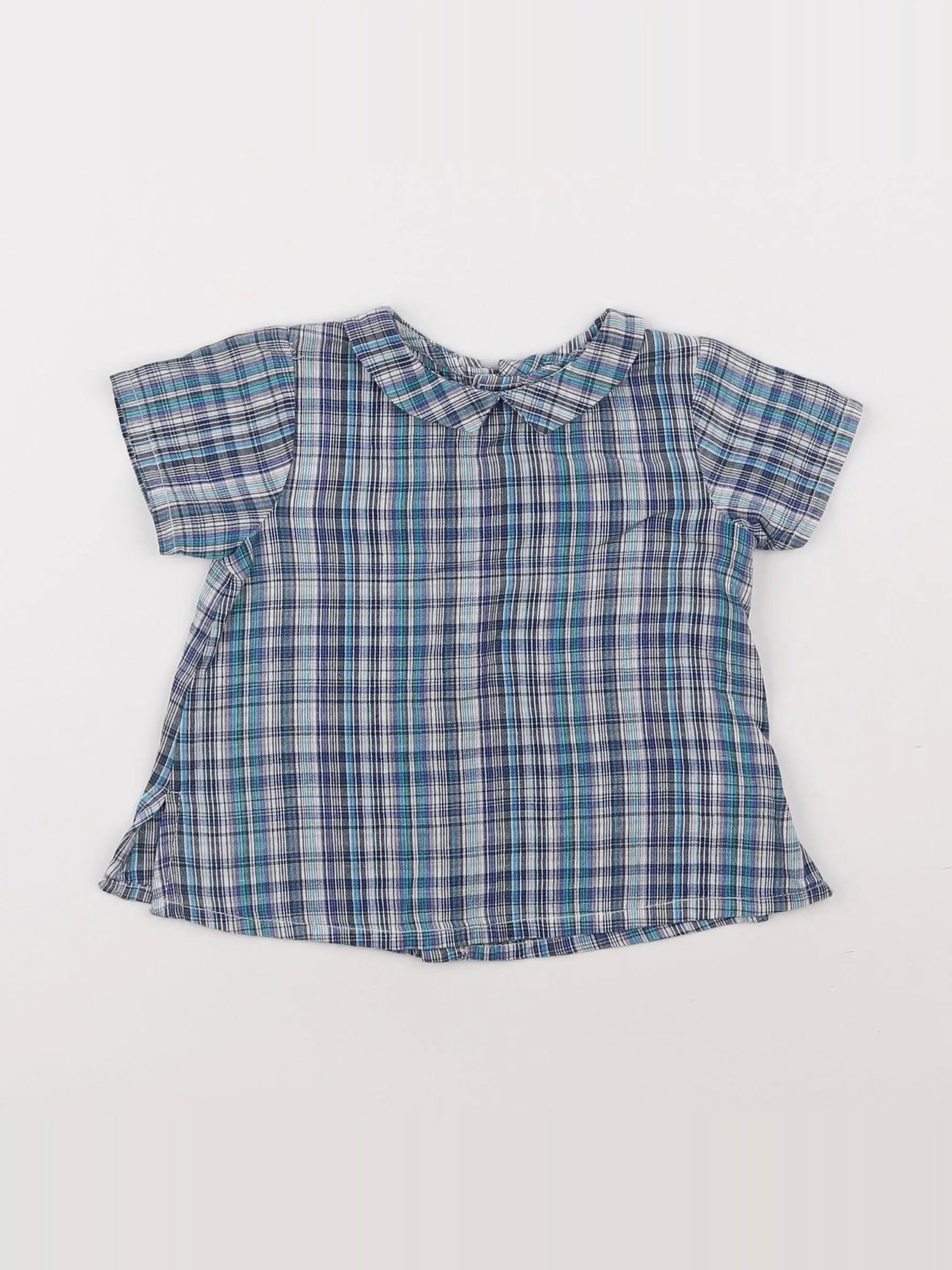 Boutchou - blouse bleu - 6 mois