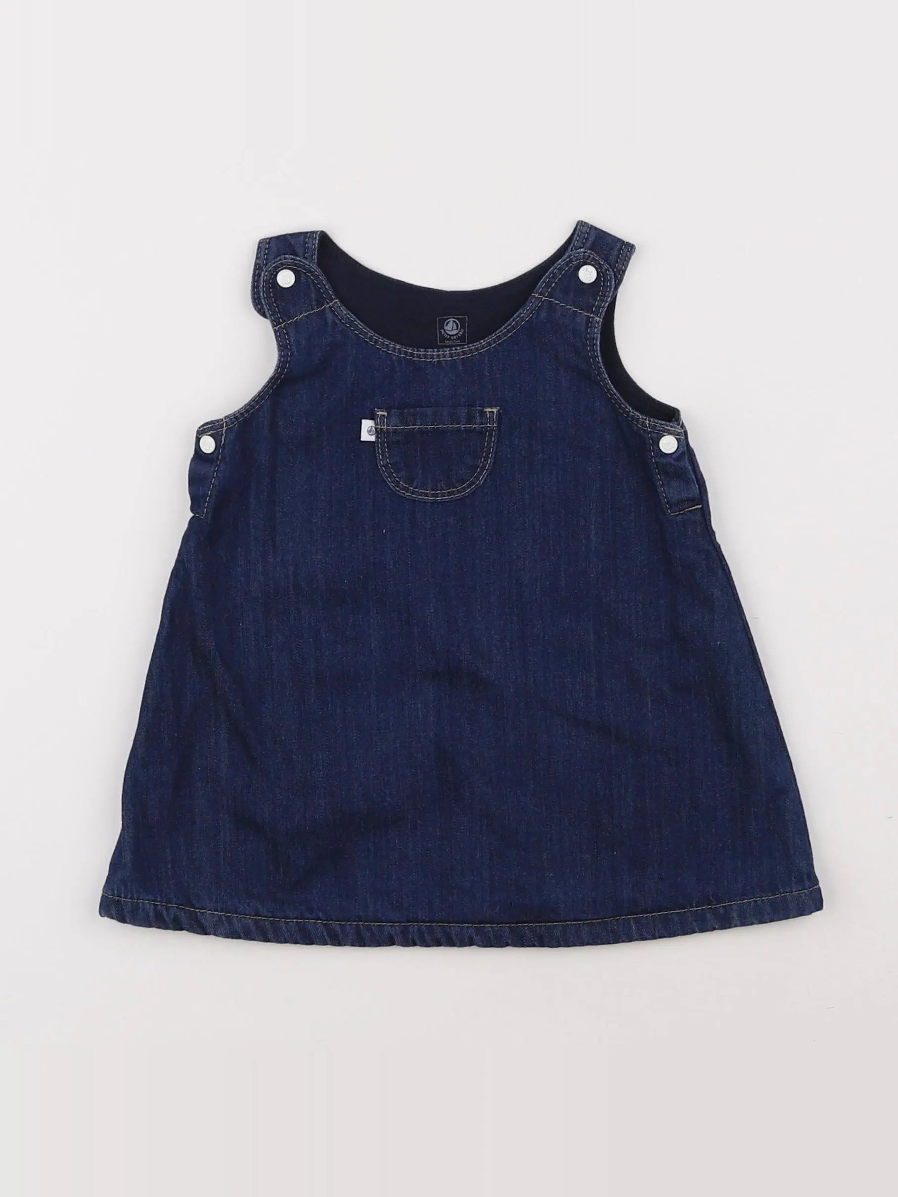 Petit Bateau - robe bleu - 6 mois