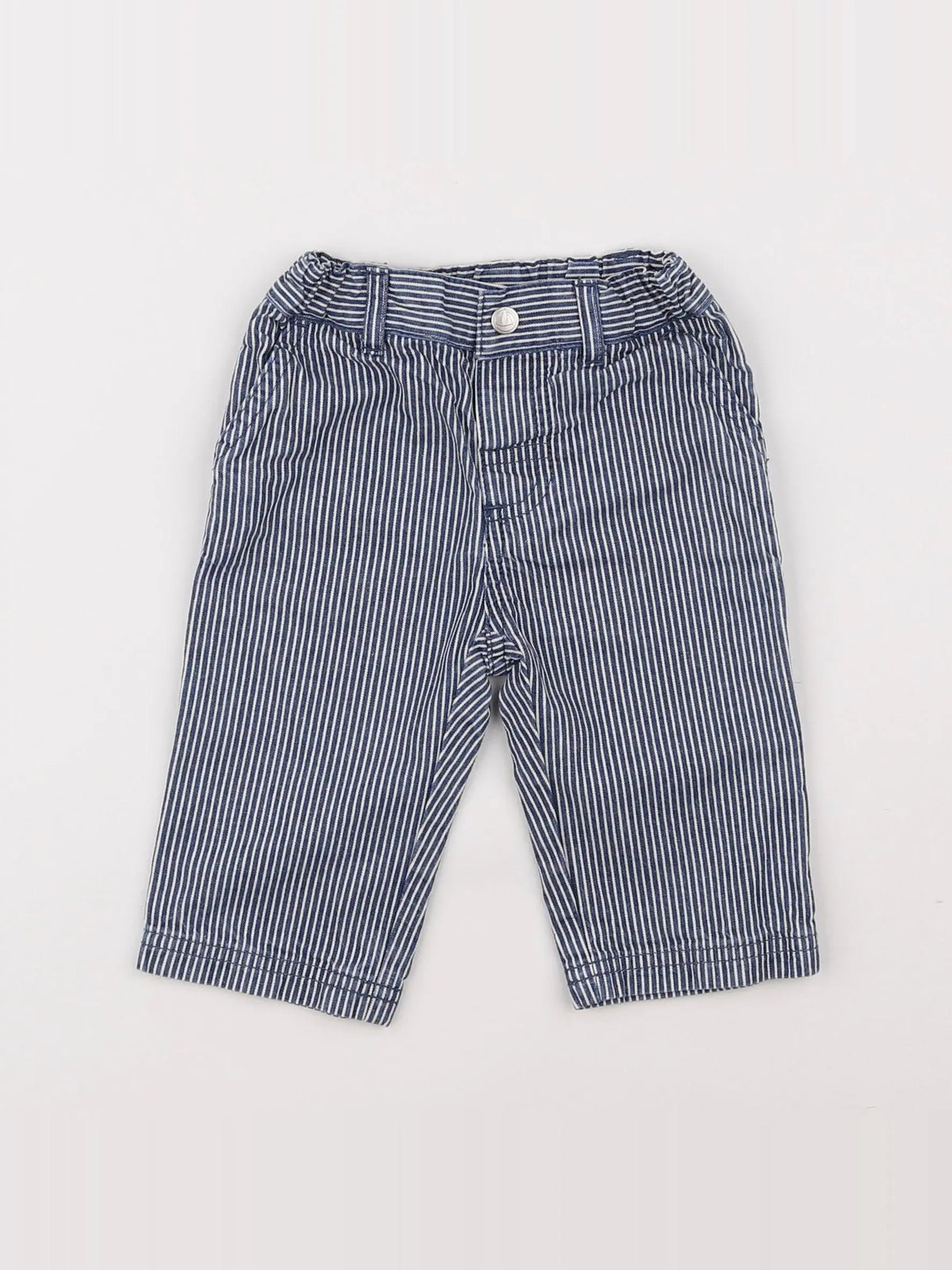 Petit Bateau - pantalon bleu - 6 mois