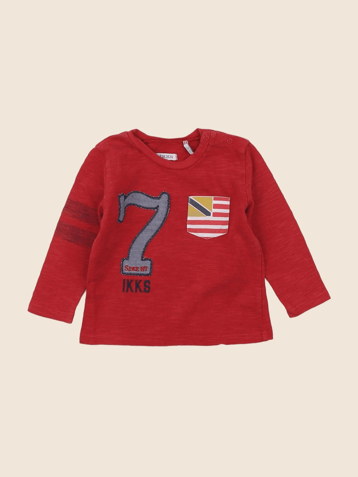 IKKS - tee-shirt rouge - 6 mois