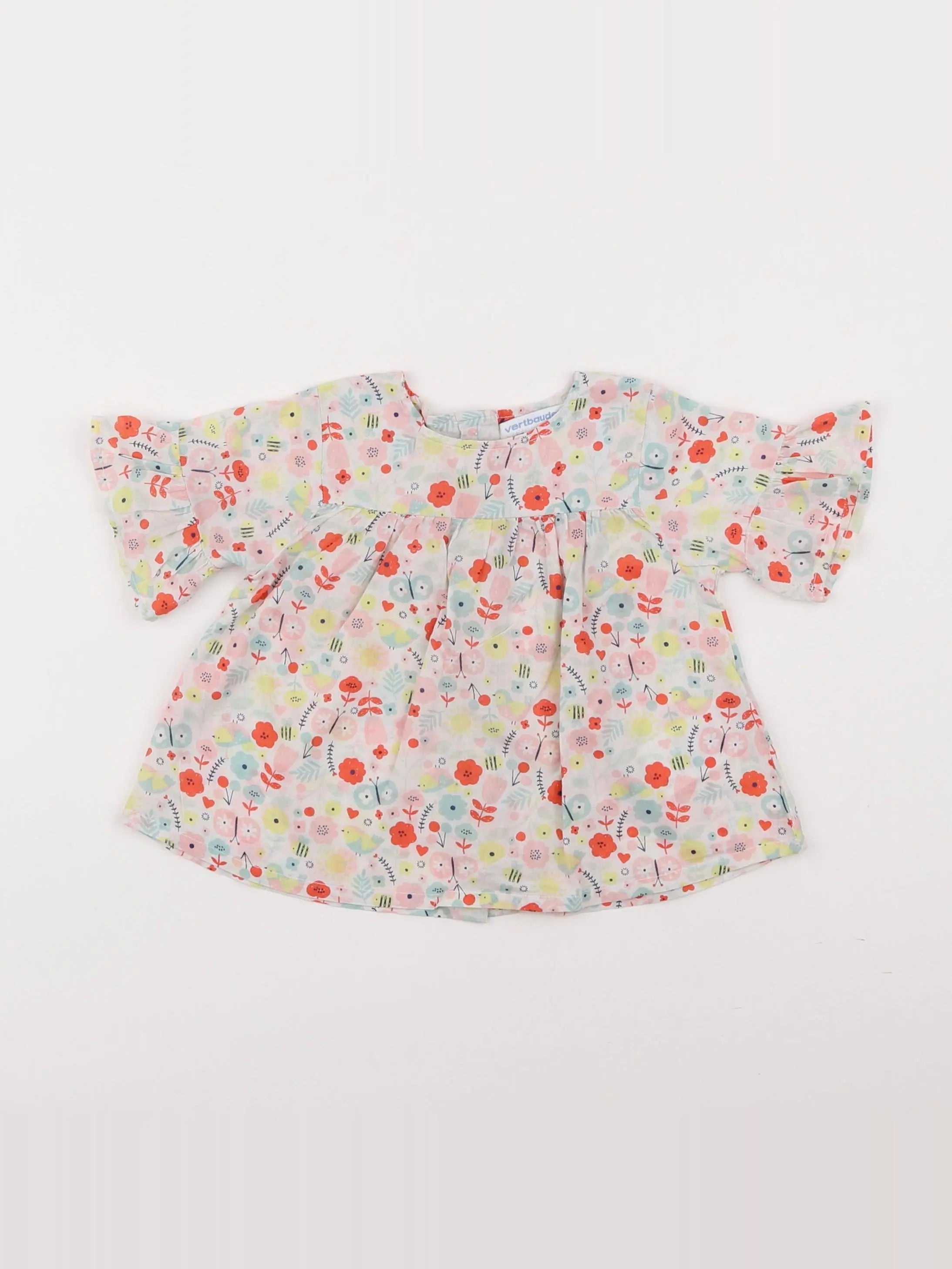 Vertbaudet - blouse multicolore - 9 mois