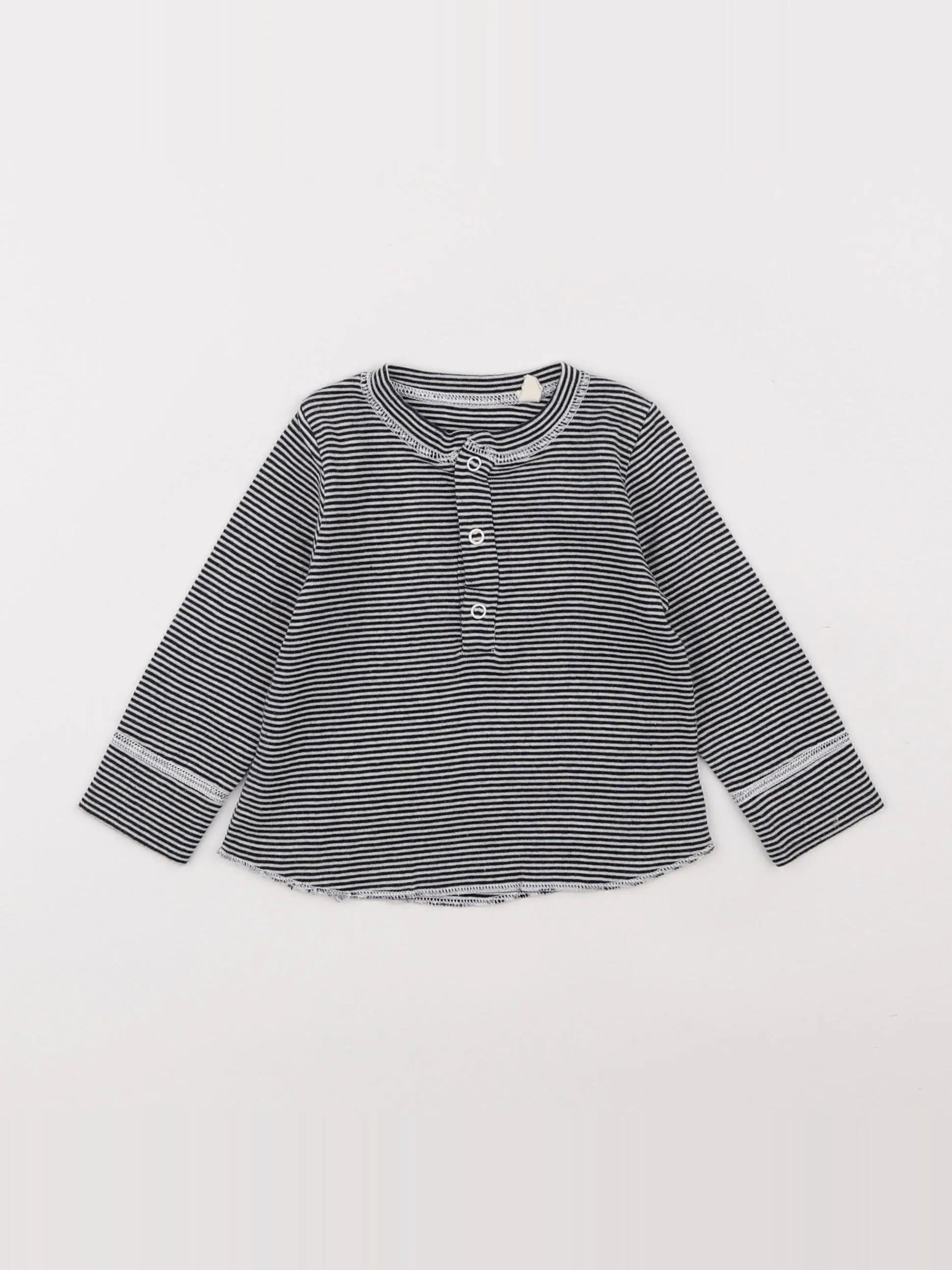 Petit Bateau - tee-shirt bleu - 6 mois