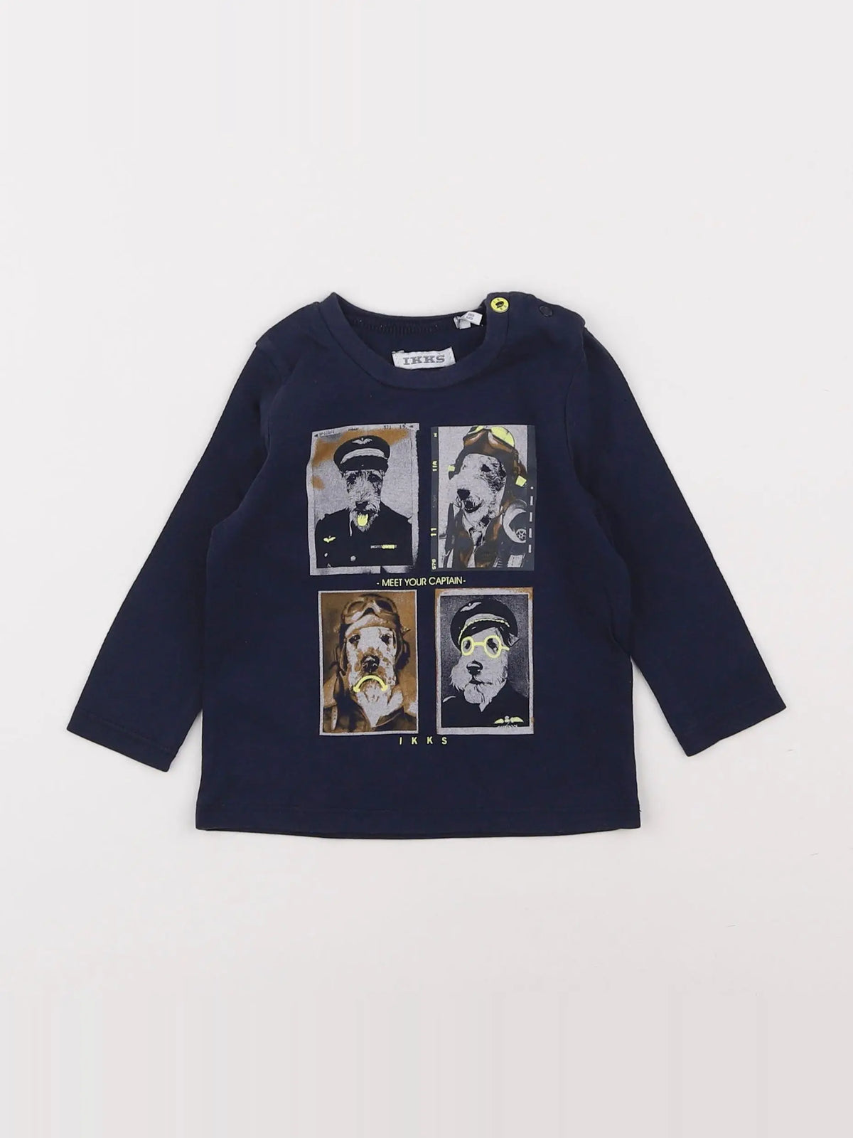 IKKS - tee-shirt bleu - 6 mois