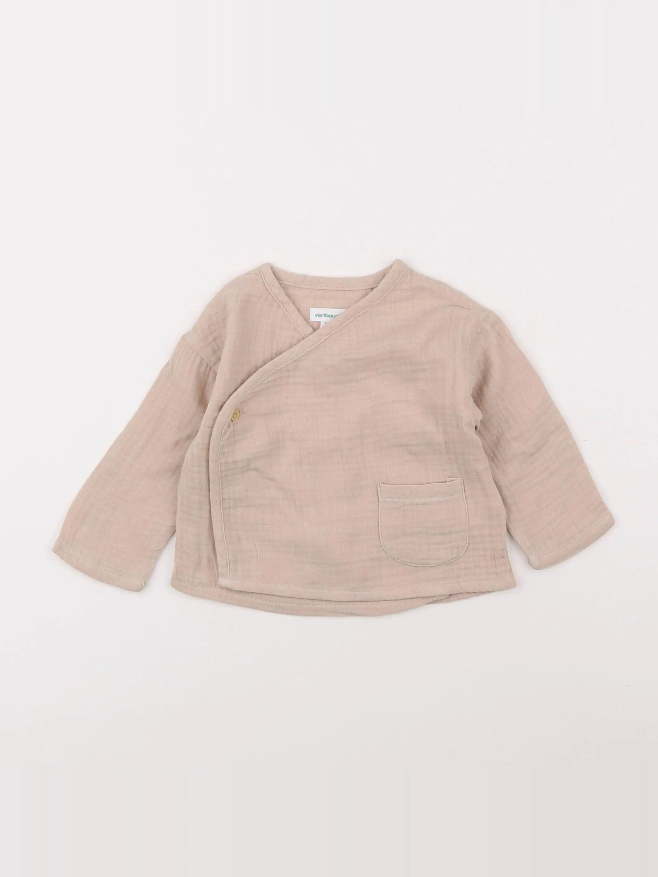 Vertbaudet - chemise marron - 6 mois