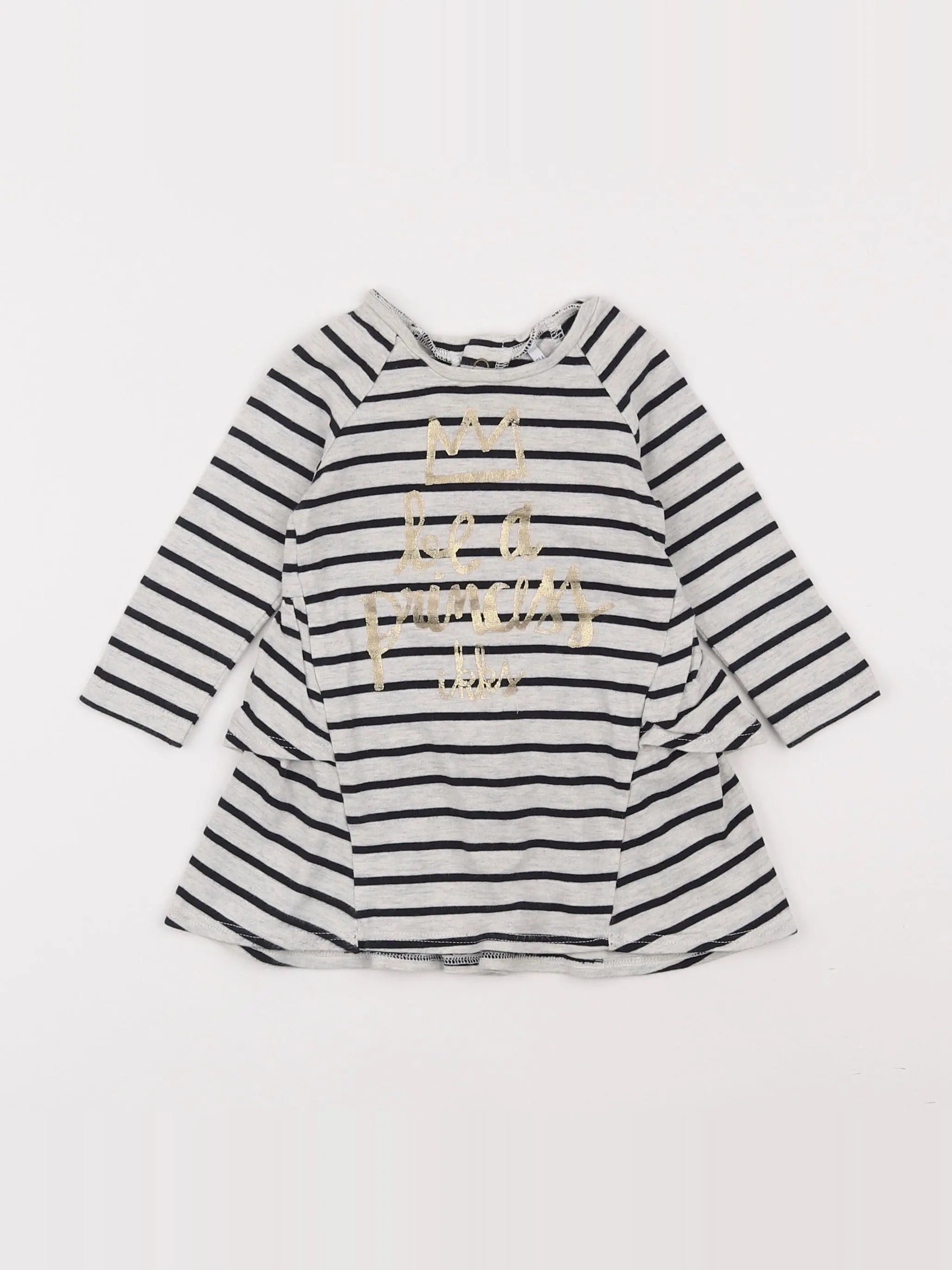IKKS - robe gris, noir - 6 mois