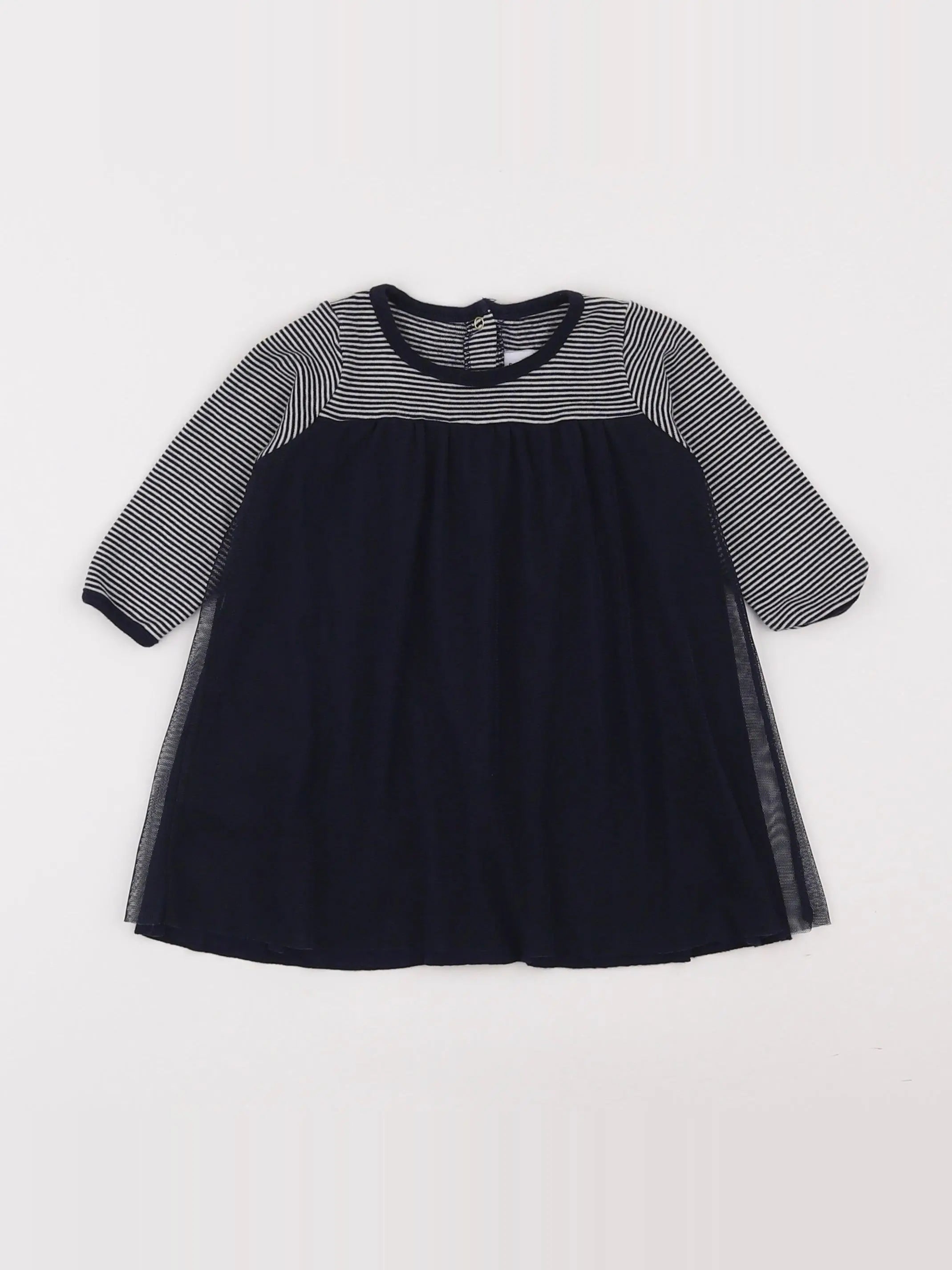 Petit Bateau - robe bleu - 6 mois