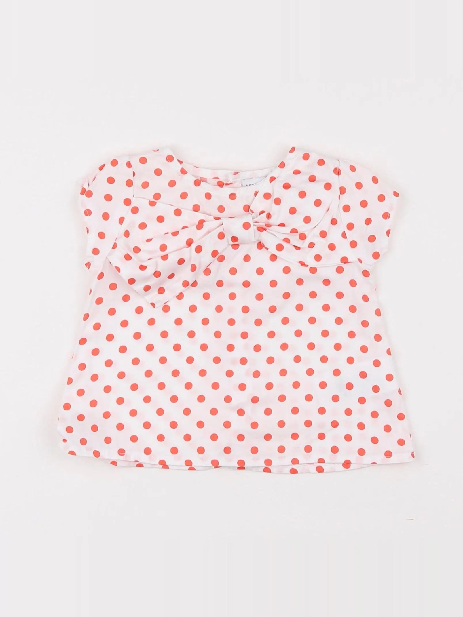 Vertbaudet - blouse blanc, orange - 6 mois