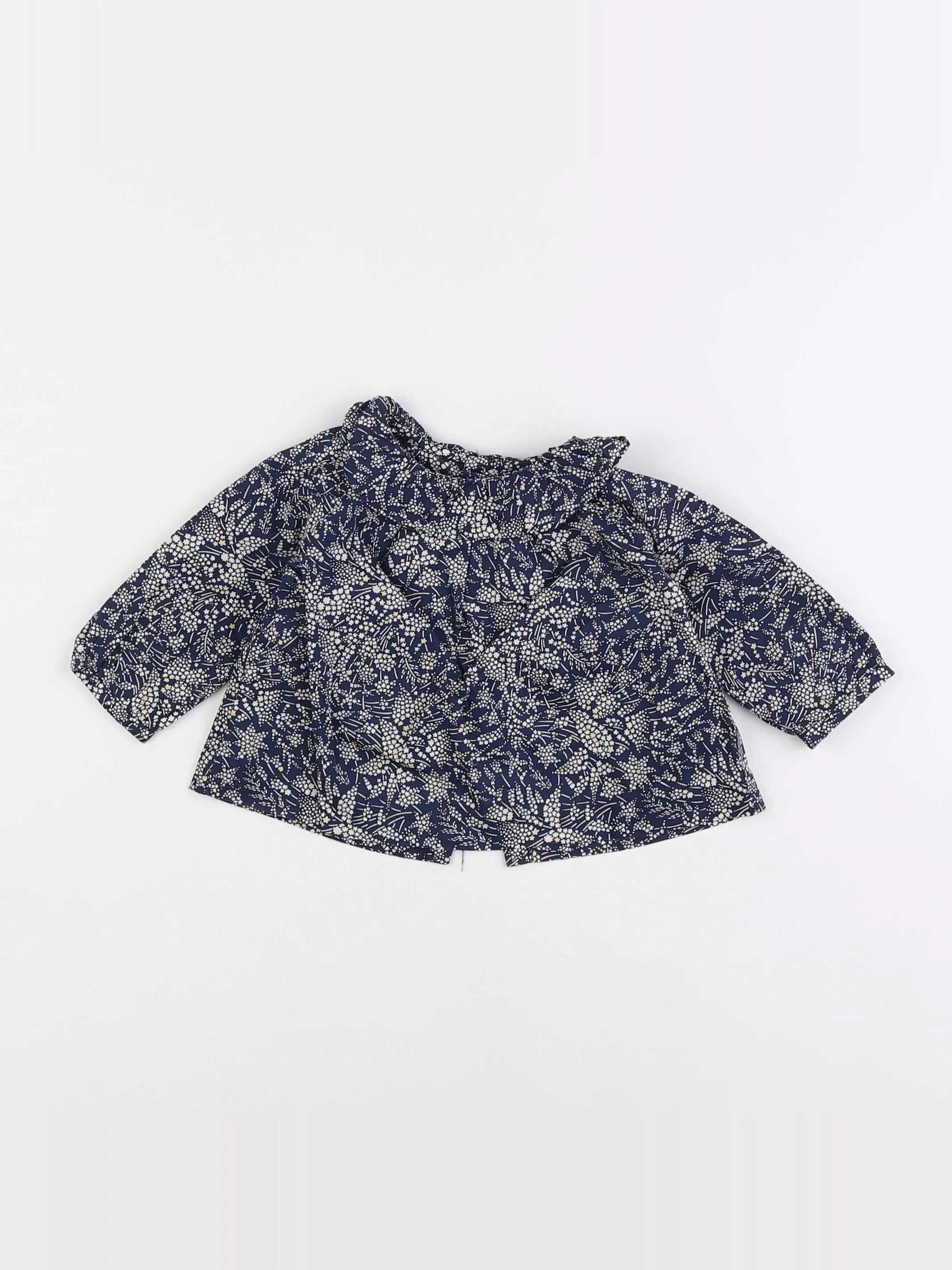 Jacadi - blouse liberty bleu - 6 mois