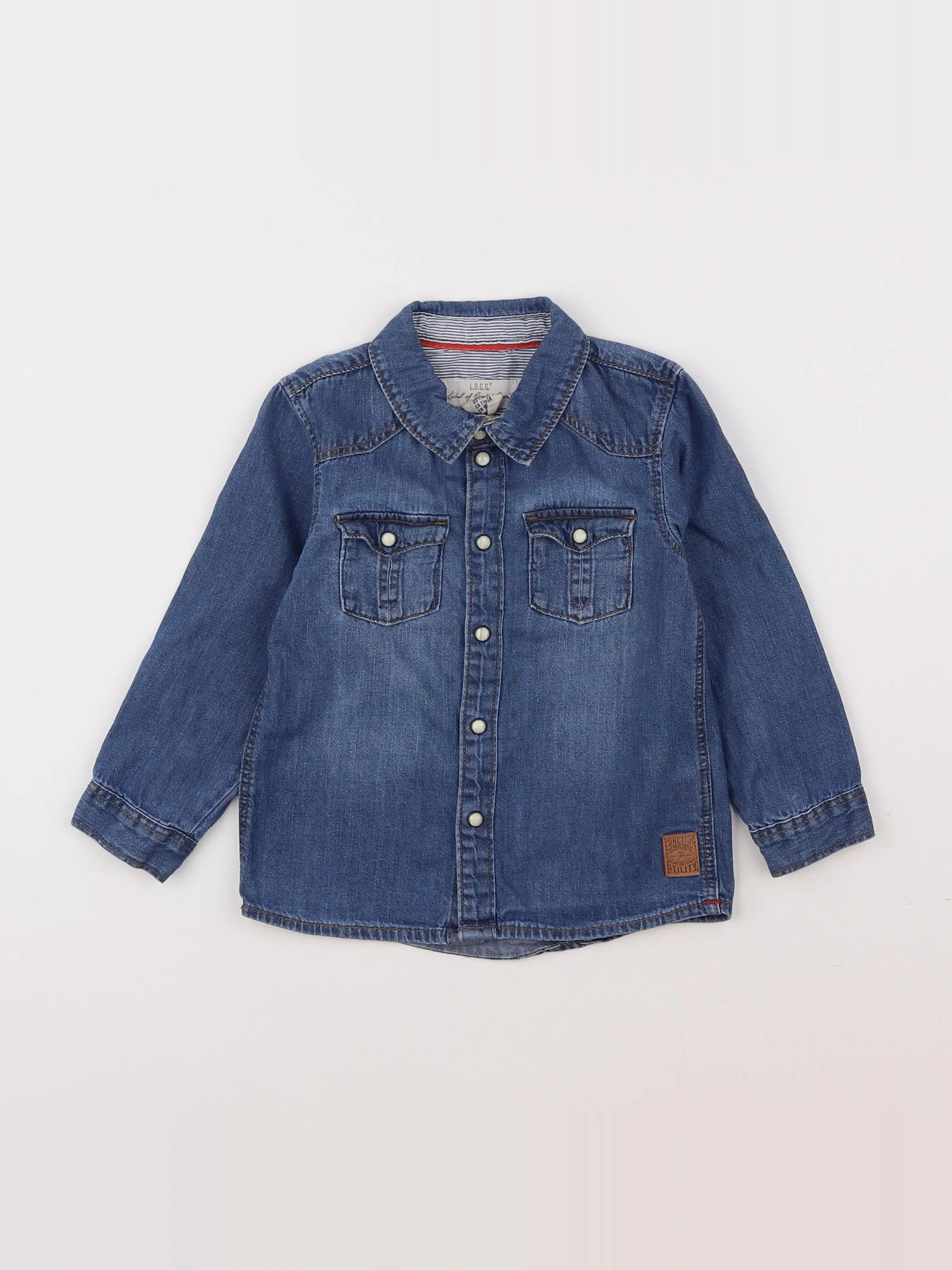 H&M - chemise bleu - 18 mois à 2 ans