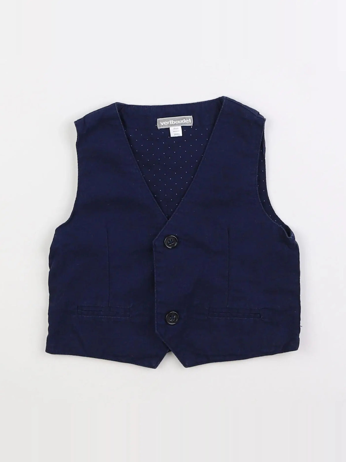 Vertbaudet - gilet bleu - 2 ans
