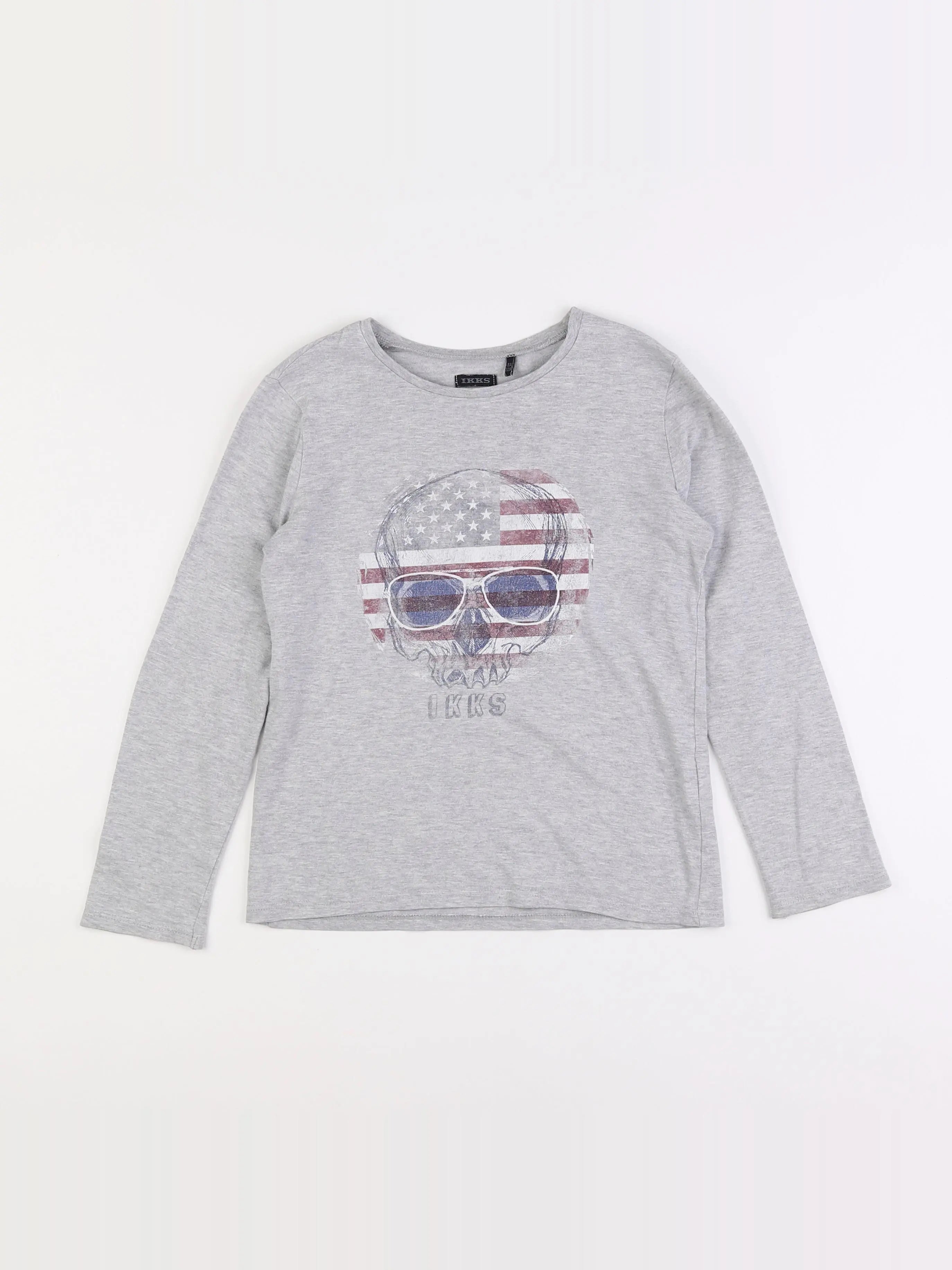 IKKS - tee-shirt gris - 8 ans