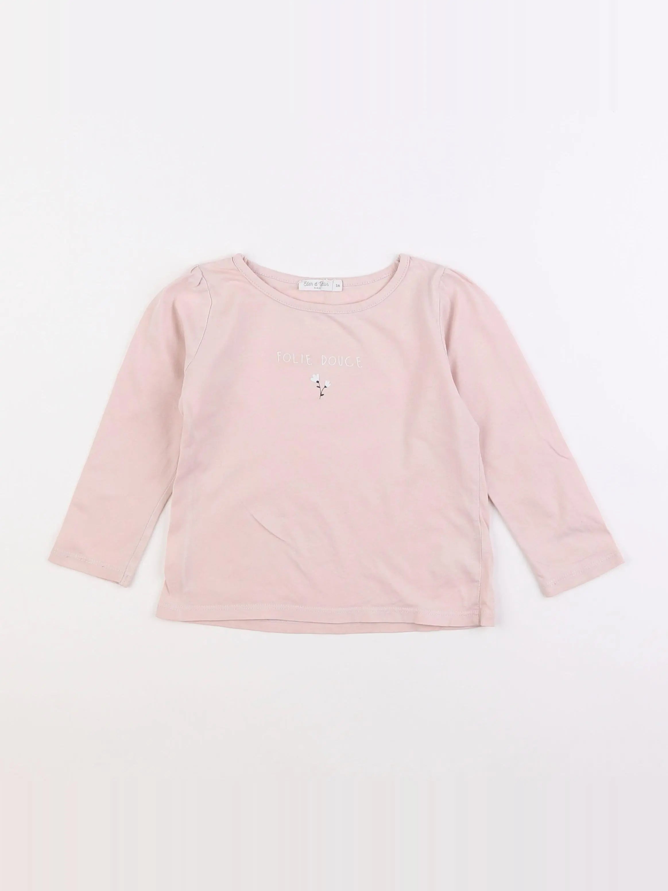 Eden & Victor - tee-shirt rose - 3 ans