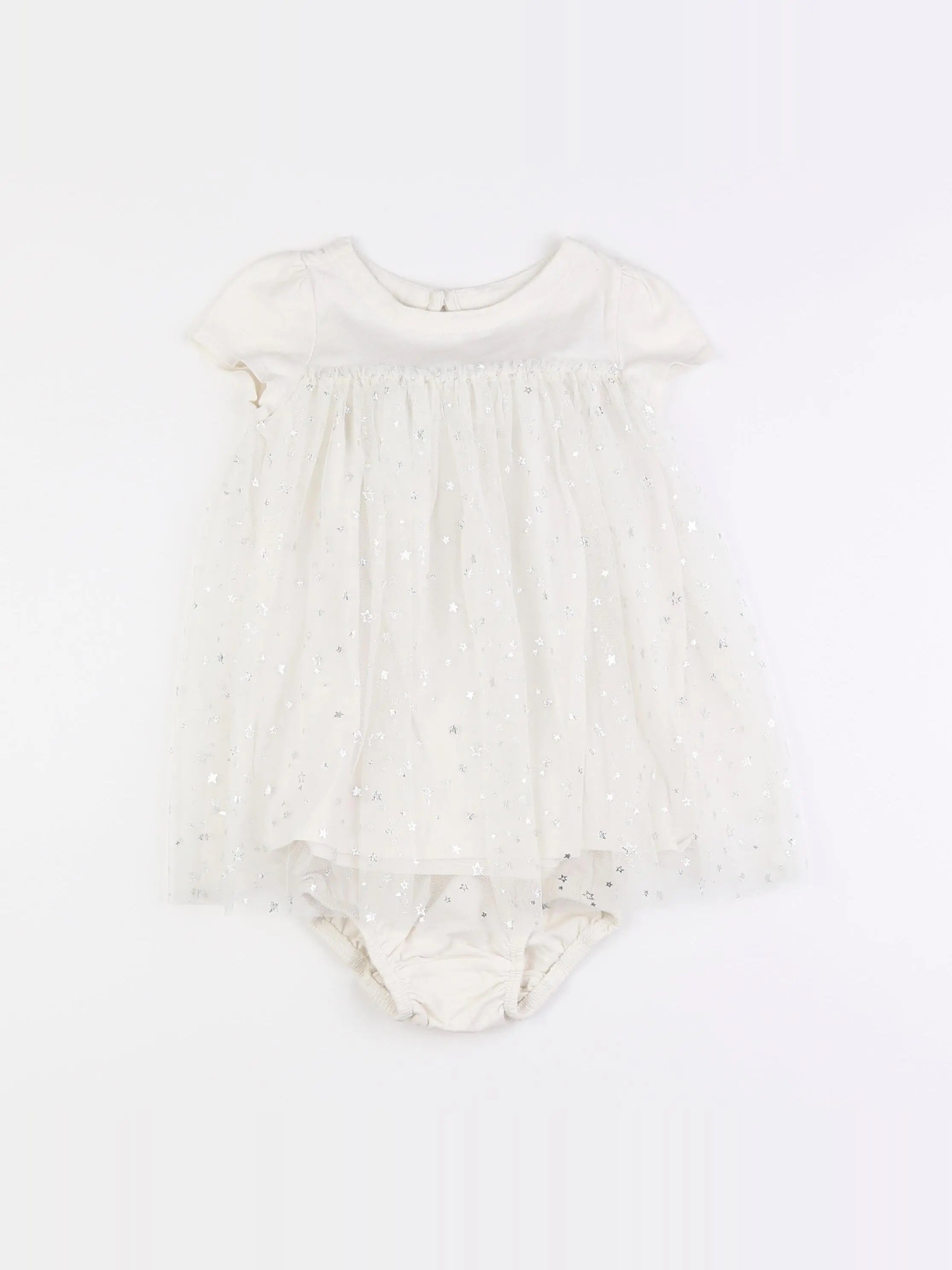 GAP - robe blanc, argent - 12/18 mois