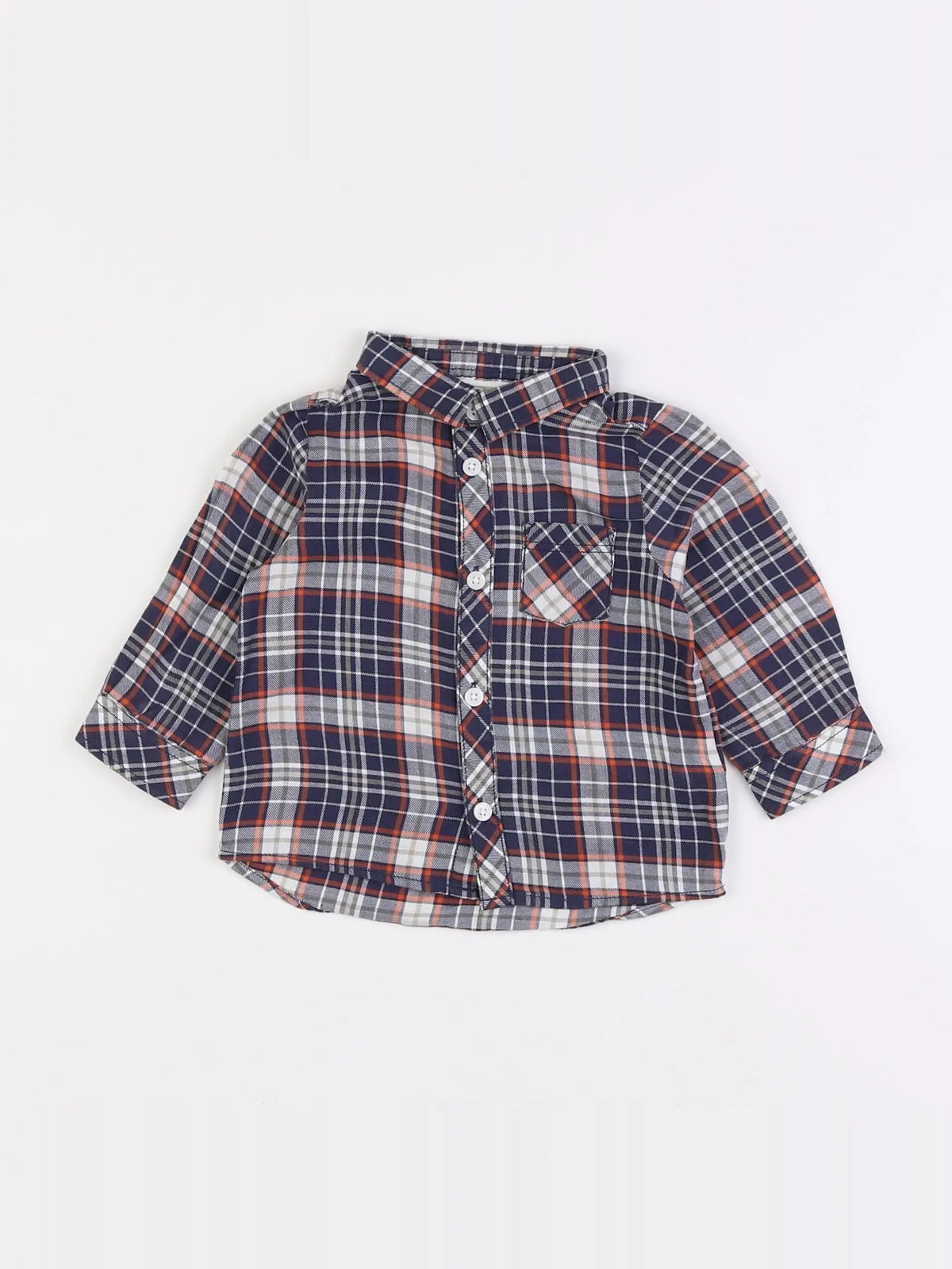 Tape à l'oeil - chemise bleu, blanc - 6 mois
