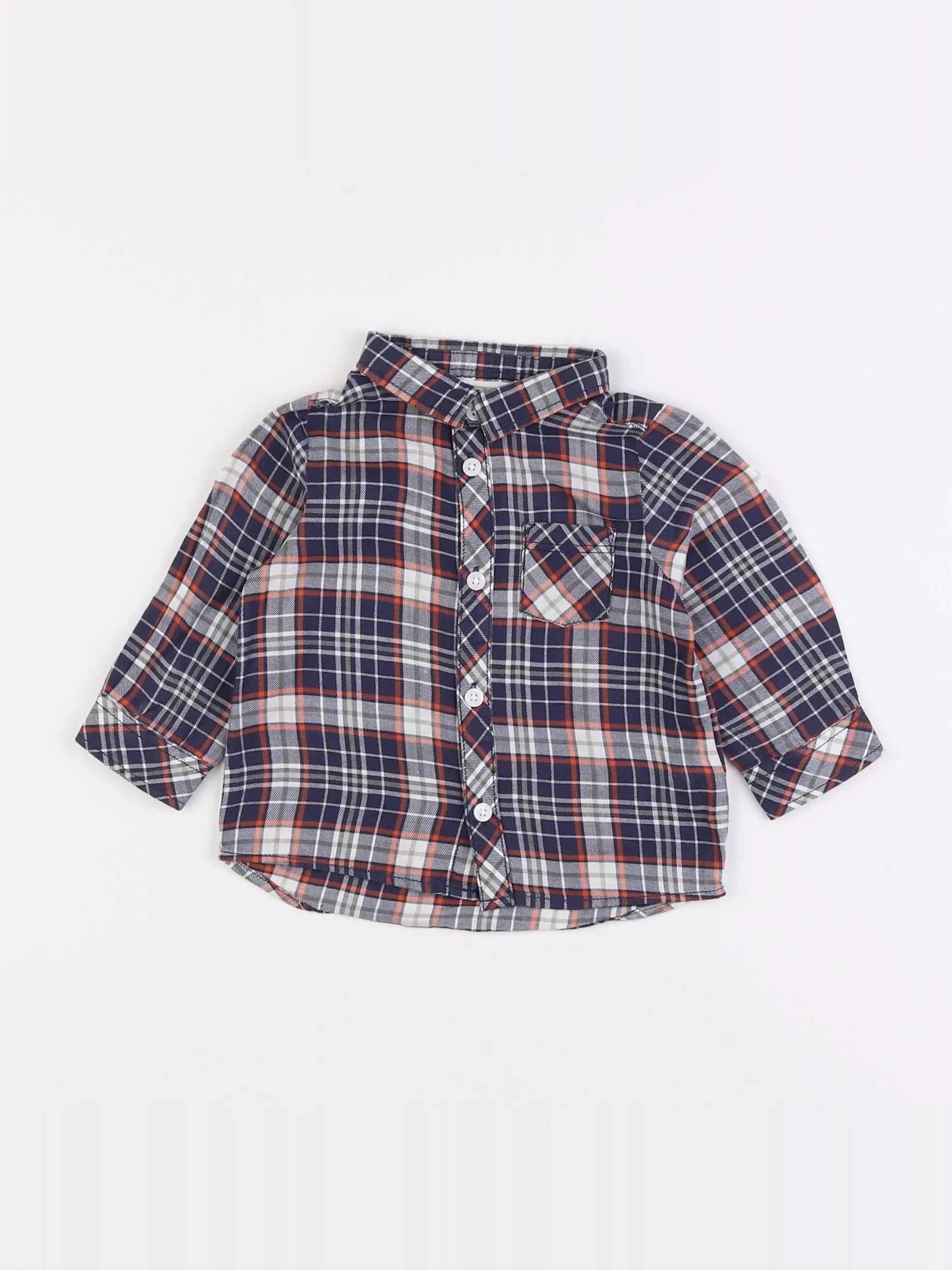 Tape à l'oeil - chemise bleu, blanc - 6 mois