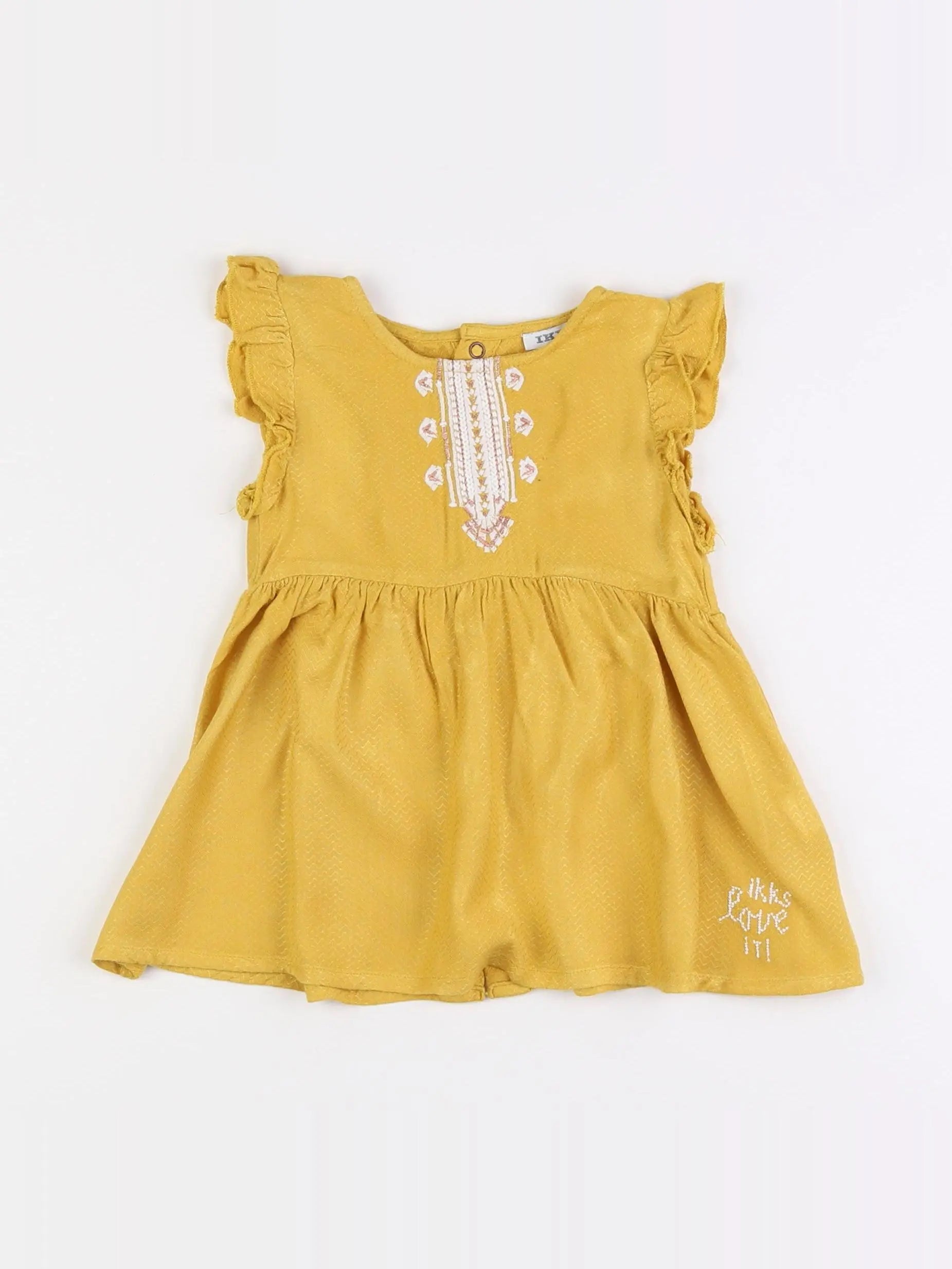 IKKS - robe jaune - 6 mois