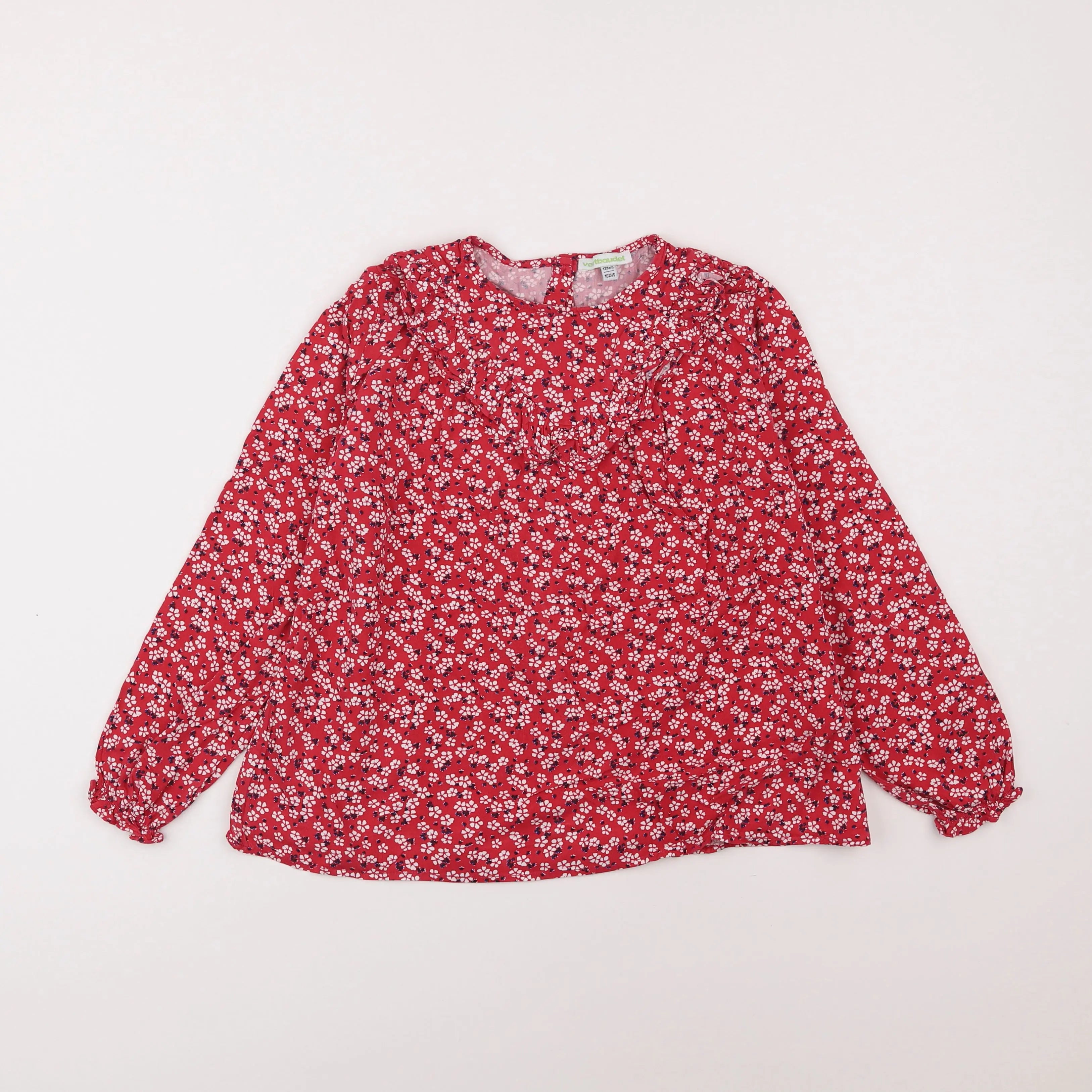 Vertbaudet - blouse rouge - 10 ans