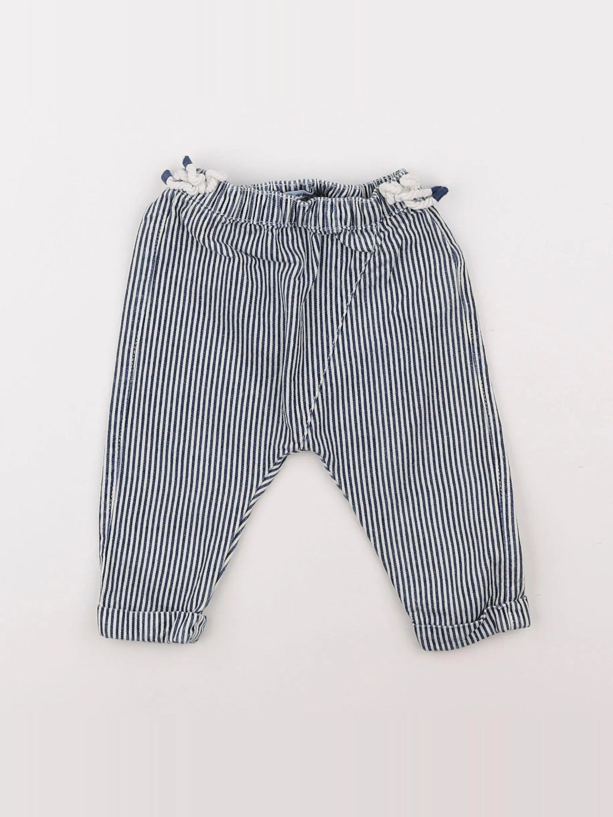 Vertbaudet - pantalon bleu - 6 mois
