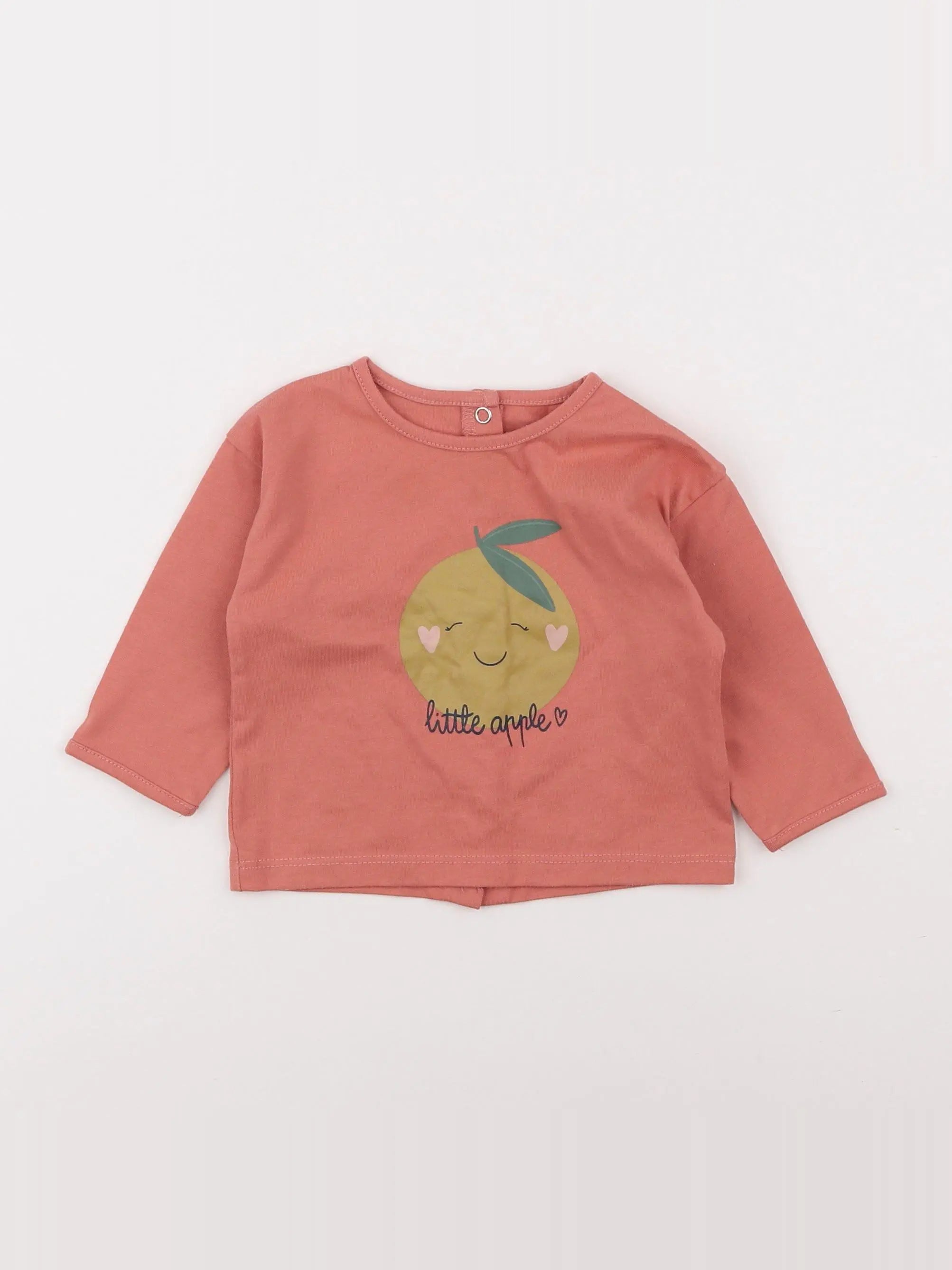 Vertbaudet - tee-shirt orange - 6 mois