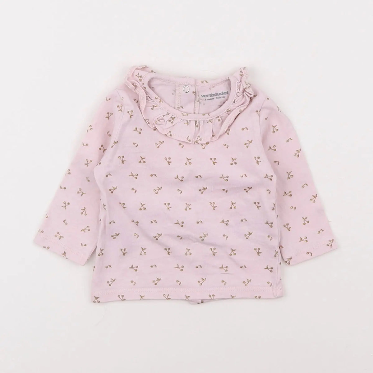 Vertbaudet - tee-shirt rose - 3 mois