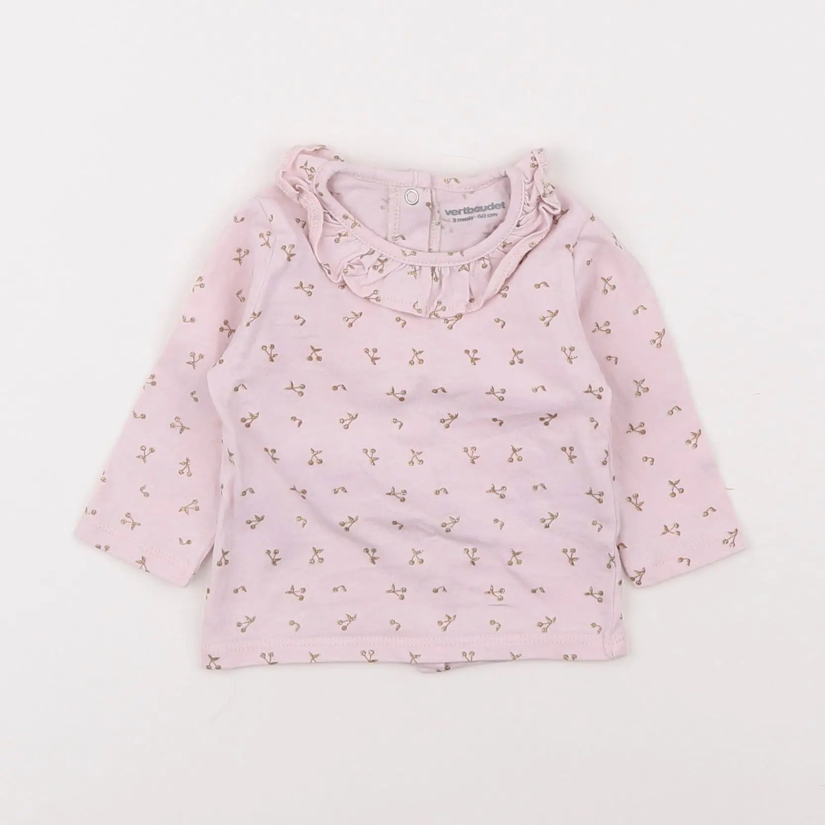 Vertbaudet - tee-shirt rose - 3 mois