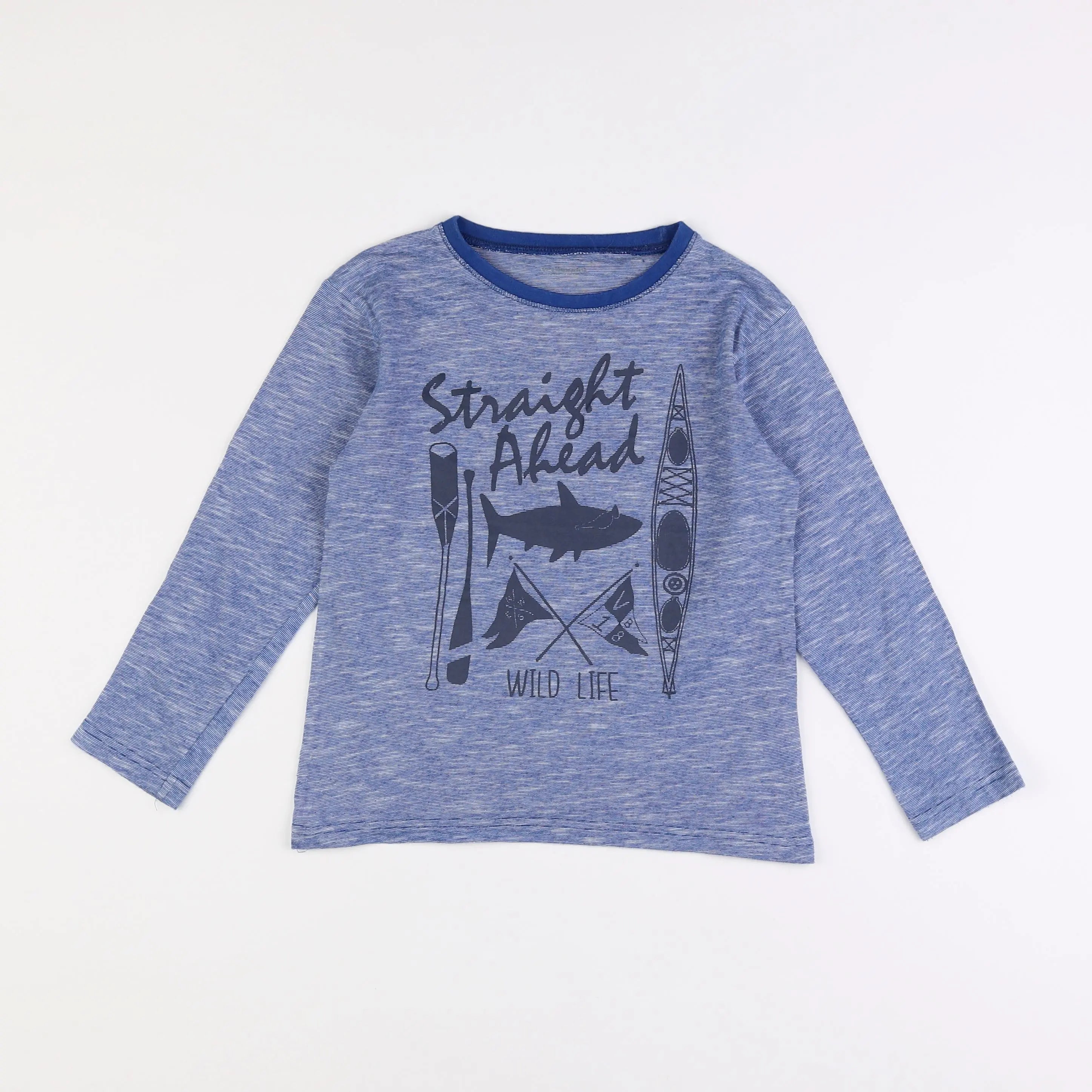 Vertbaudet - tee-shirt bleu - 8 ans