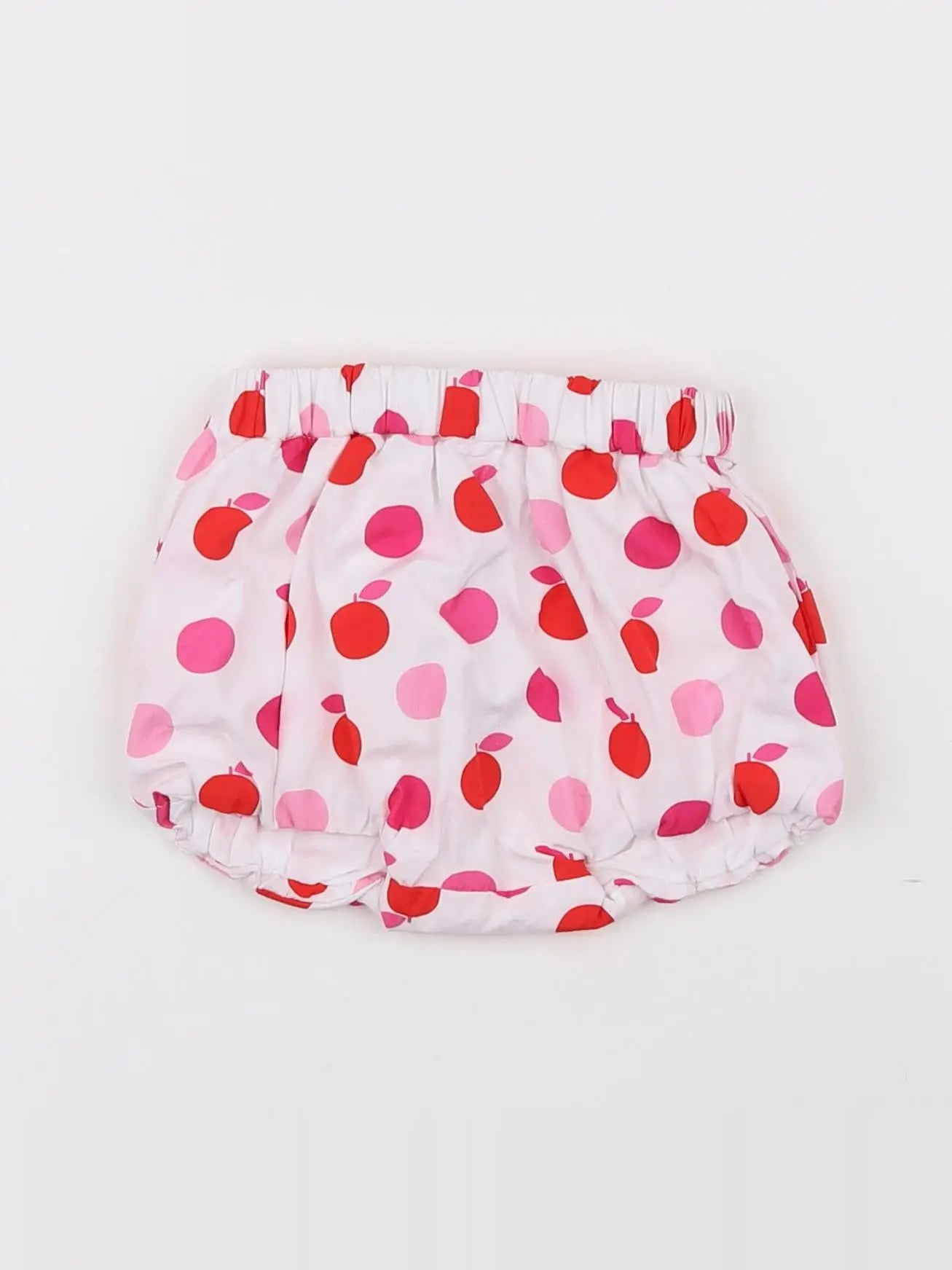 Jacadi - bloomer doublé blanc, rose - 6 mois