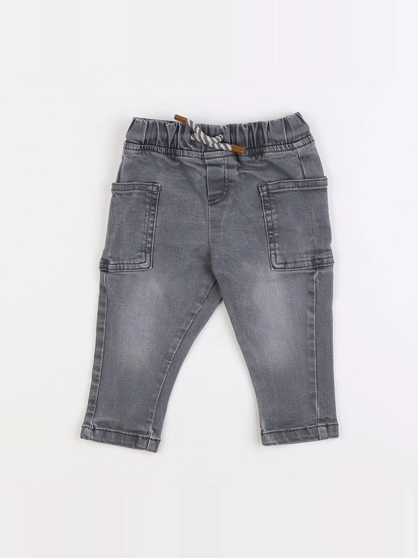 Vertbaudet - jegging gris - 9 mois