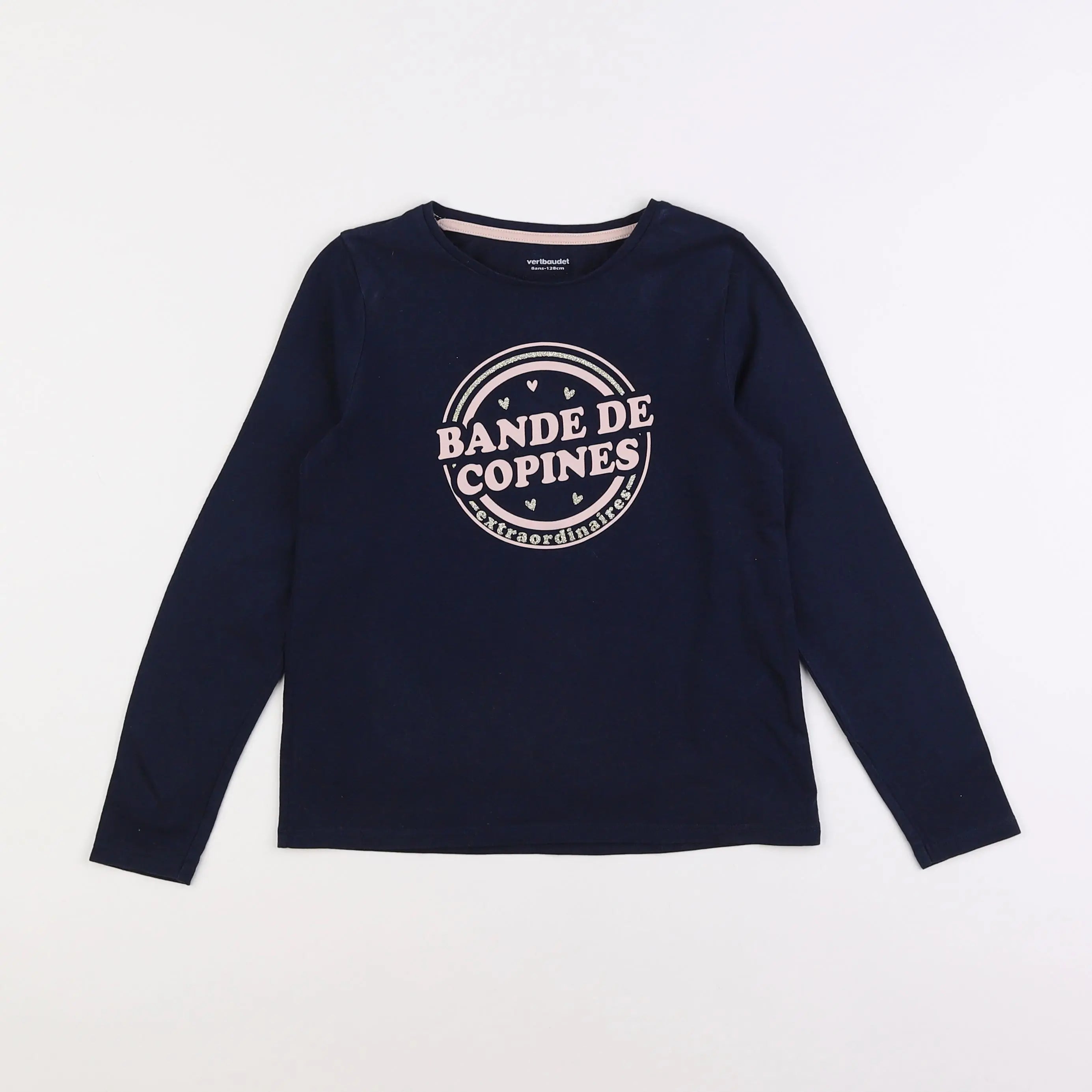 Vertbaudet - tee-shirt bleu - 8 ans