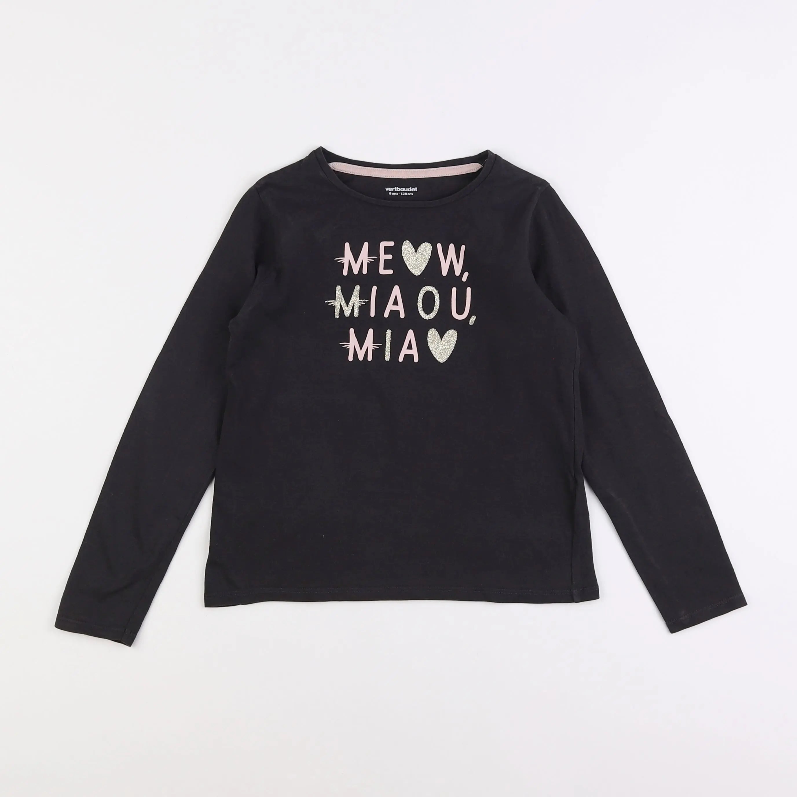 Vertbaudet - tee-shirt gris - 8 ans