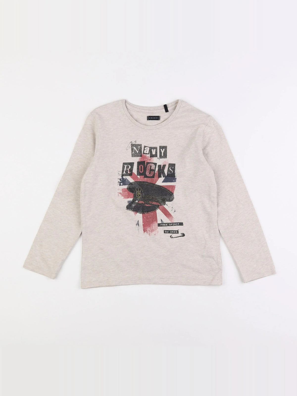 IKKS - tee-shirt beige - 6 ans
