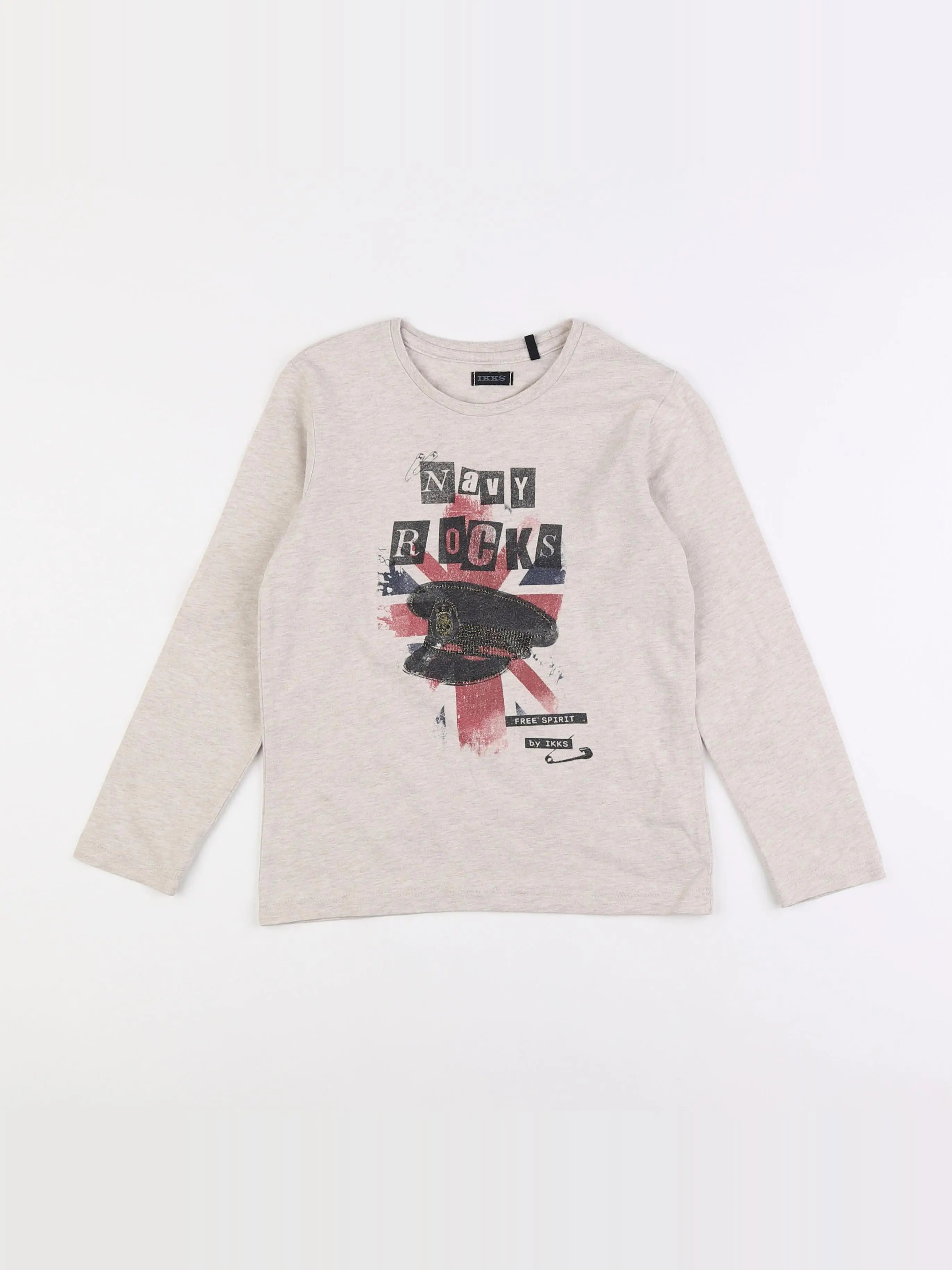 IKKS - tee-shirt beige - 6 ans