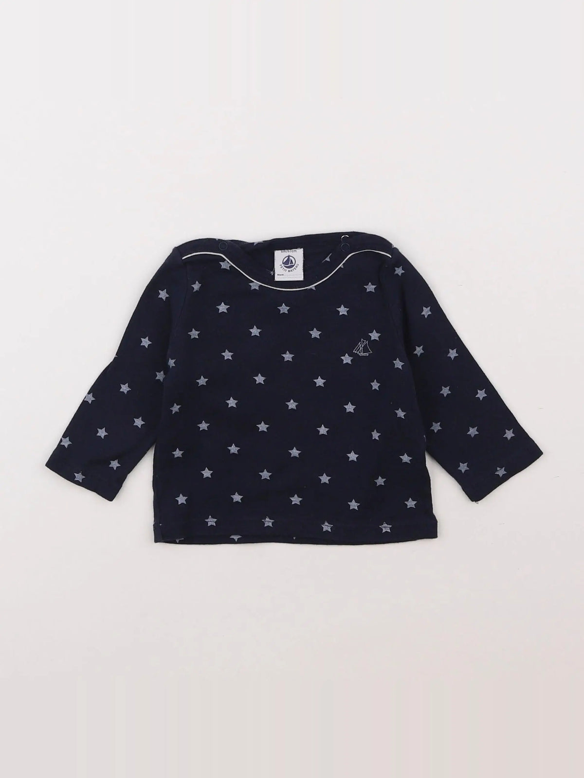 Petit Bateau - maillot de corps bleu - 6 mois