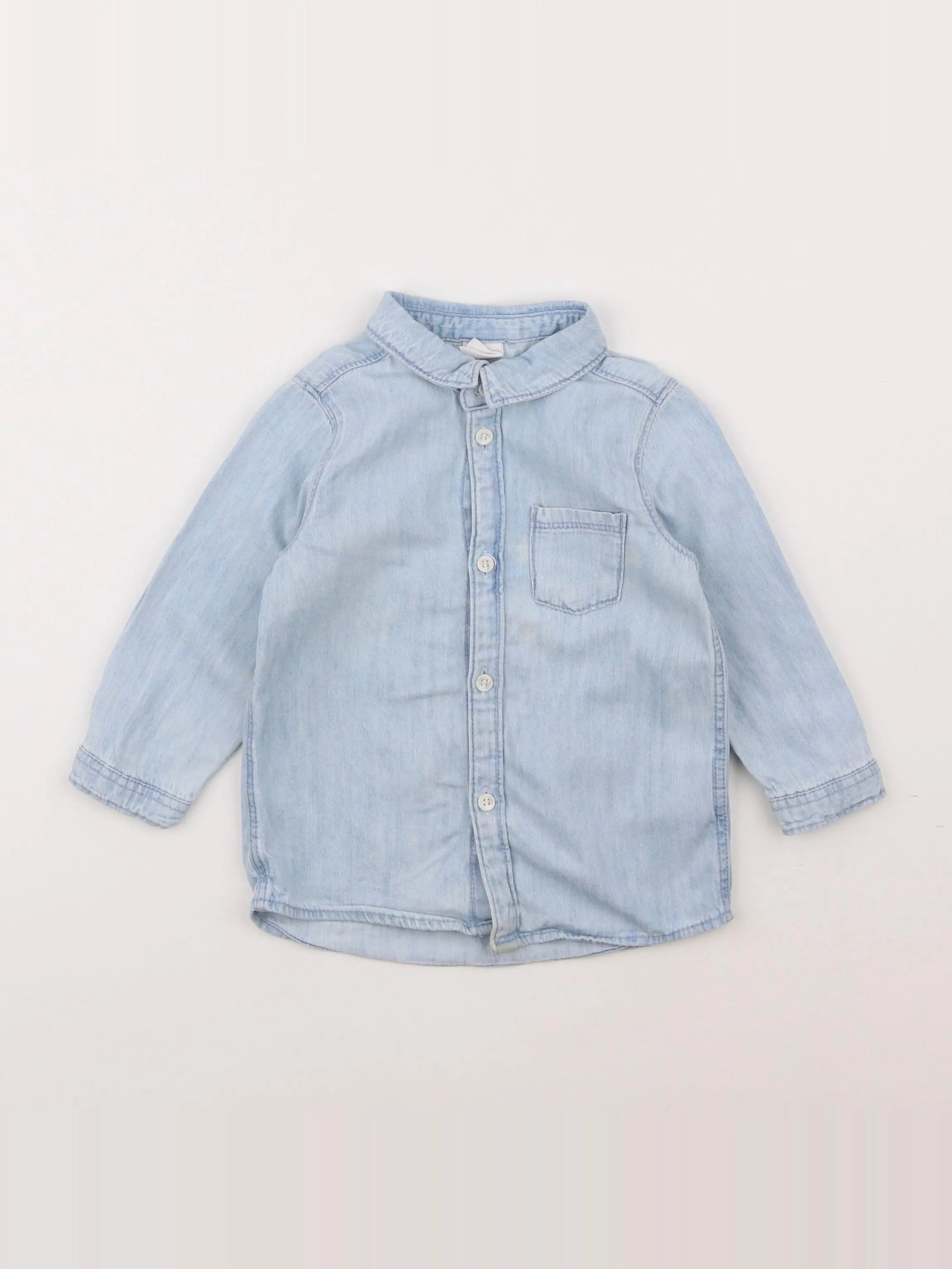 H&M - chemise bleu - 9/12 mois