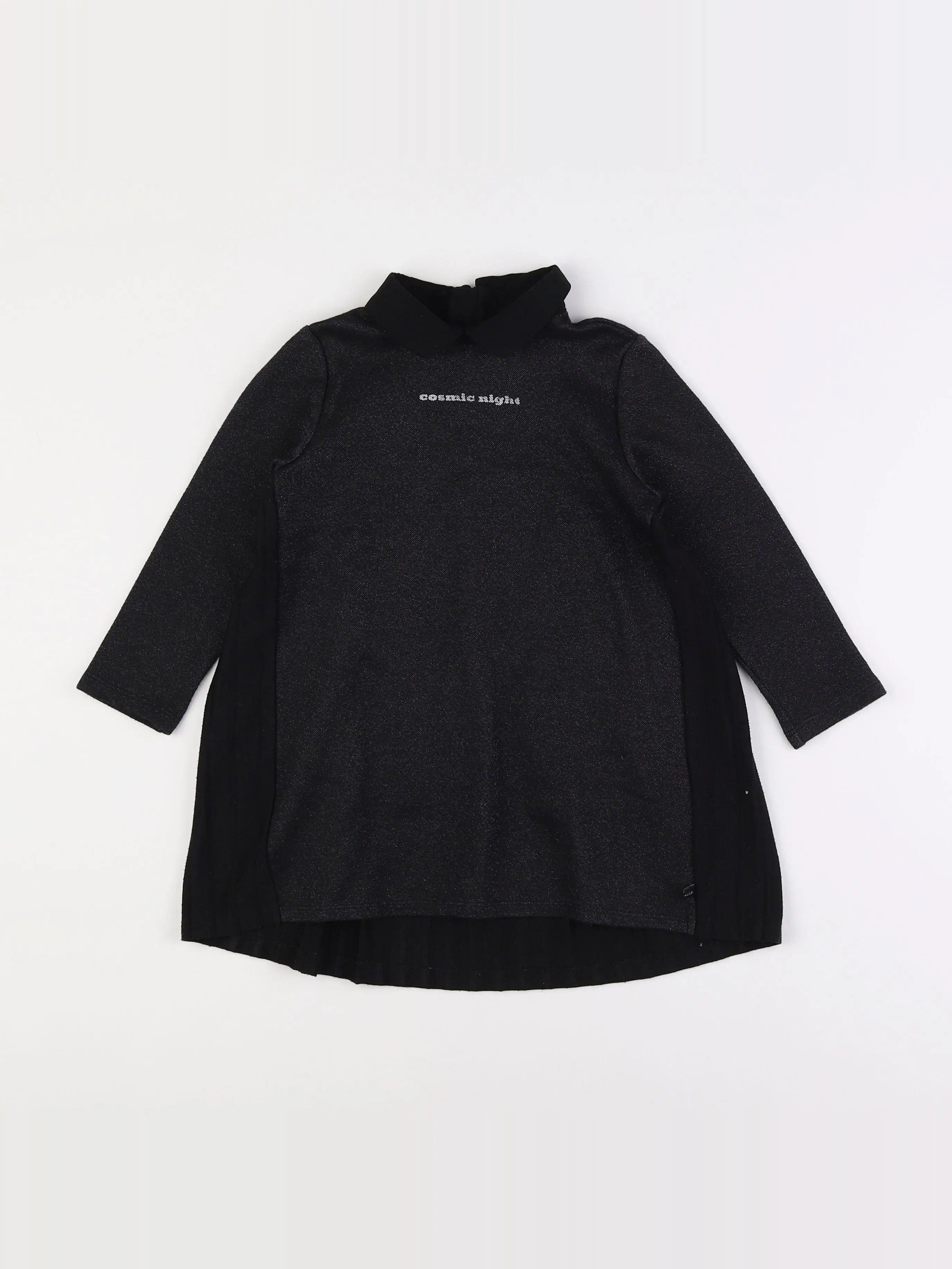 IKKS - robe noir, argent - 4 ans